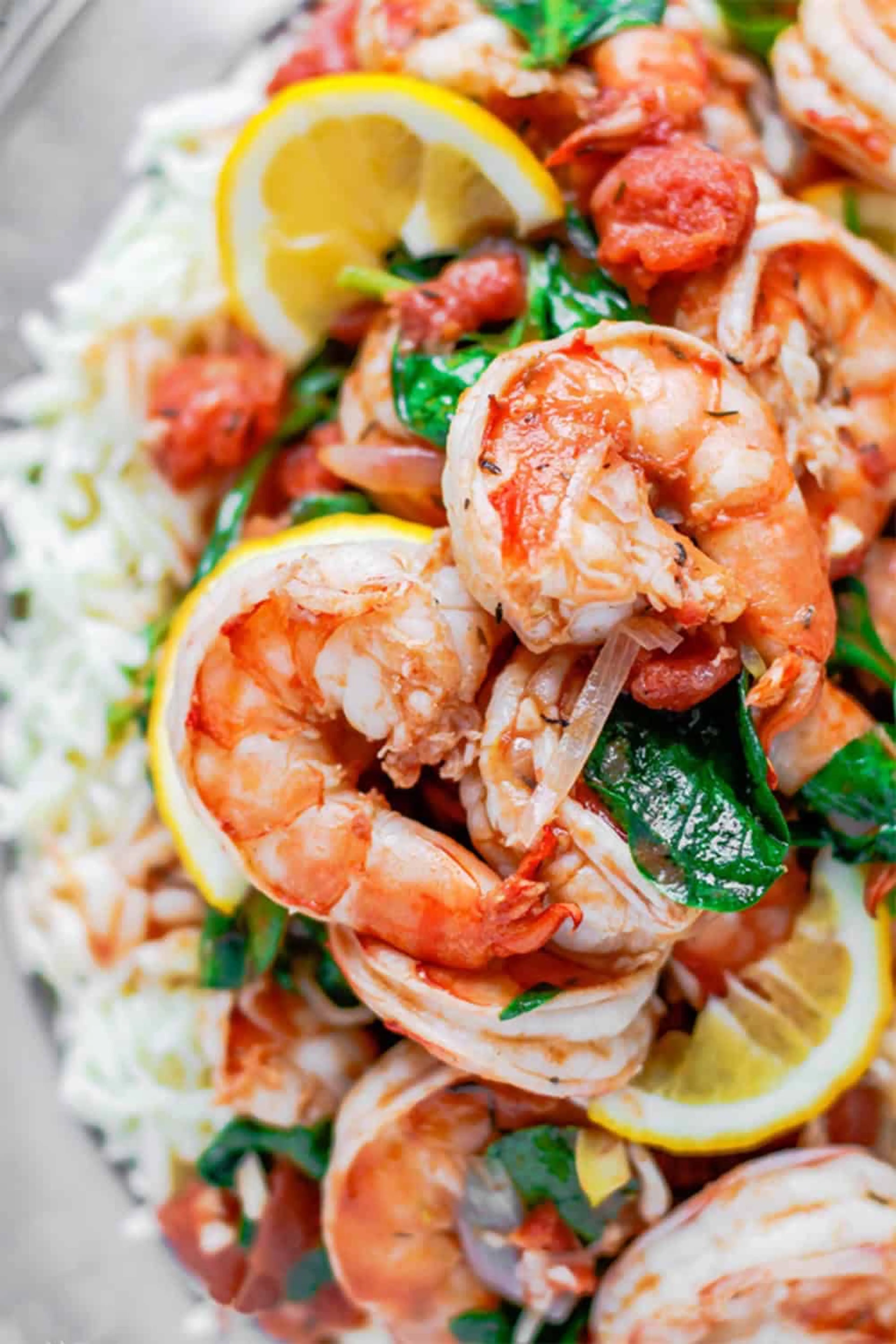 Shrimp and Orzo in a Garlicky Tomato Sauce