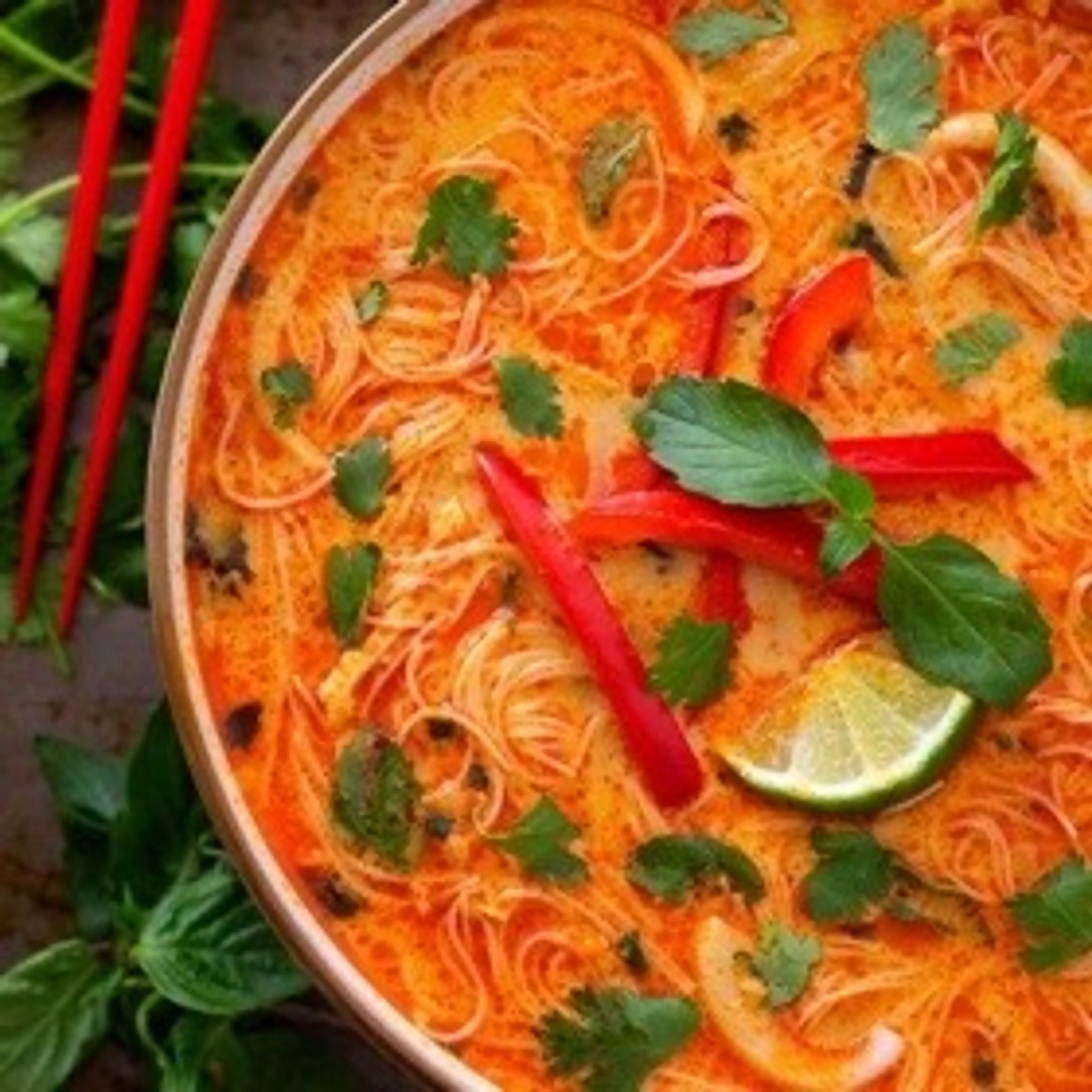 Instant Pot Coconut Red Curry Noodle Soup