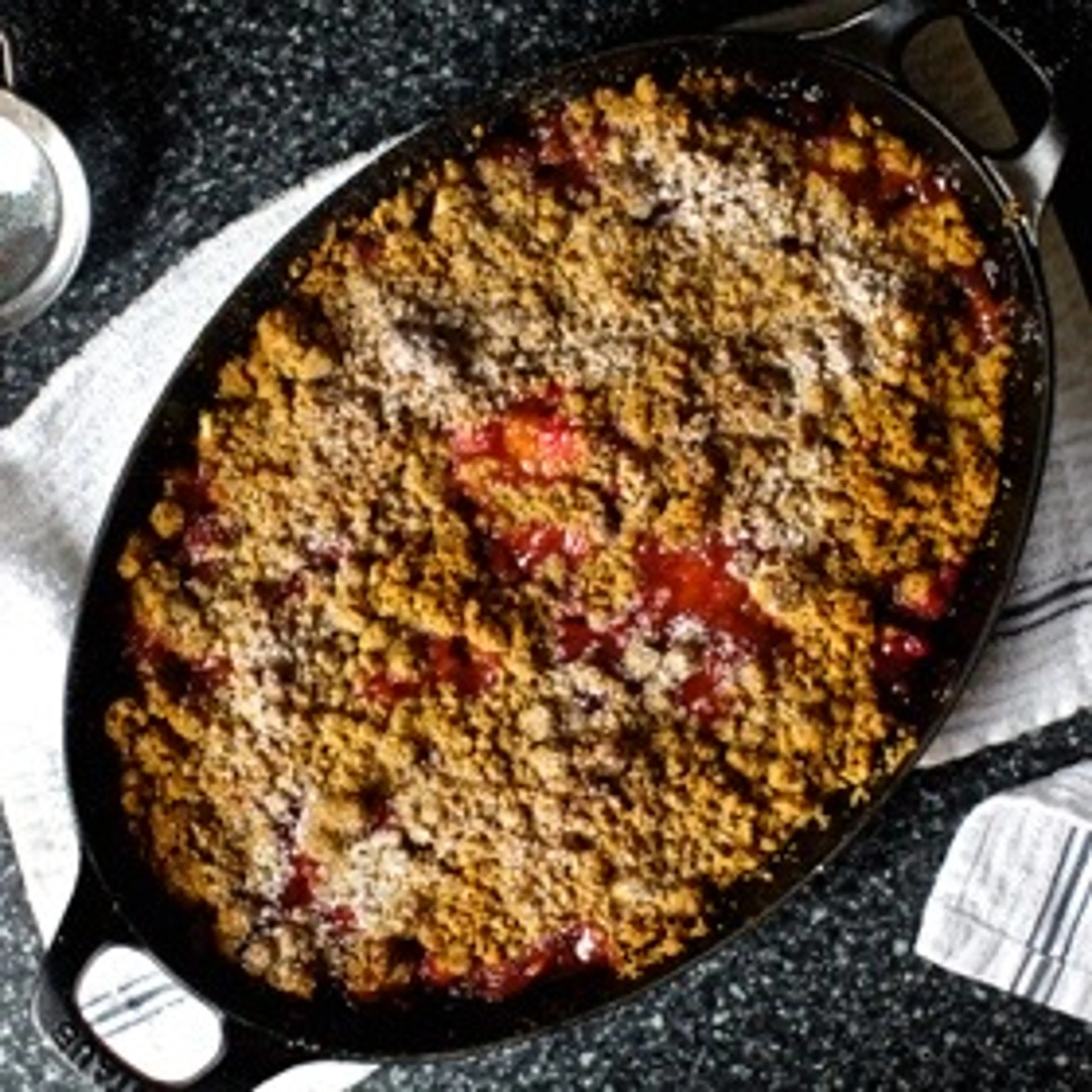 Pear Cranberry and Gingersnap Crumble