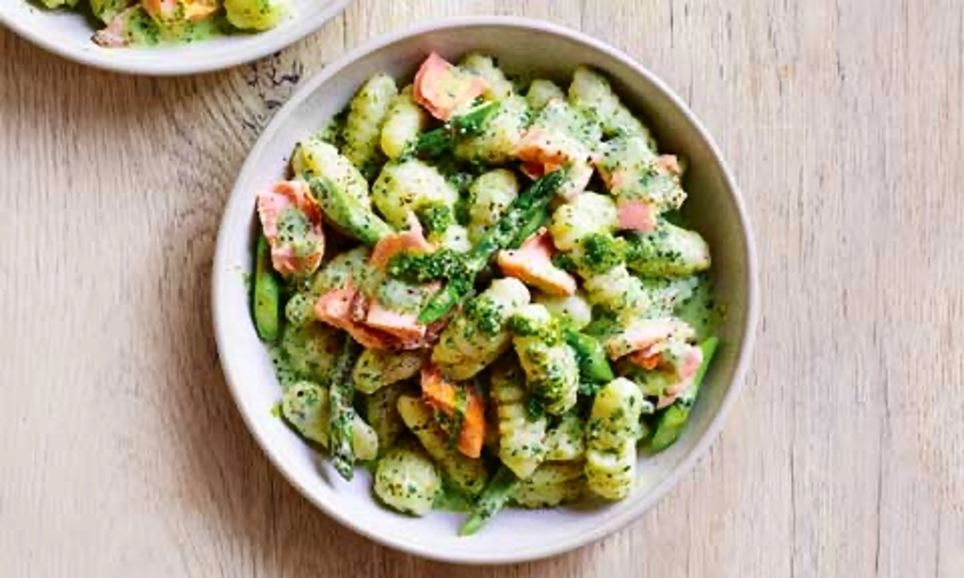Creamy salmon gnocchi