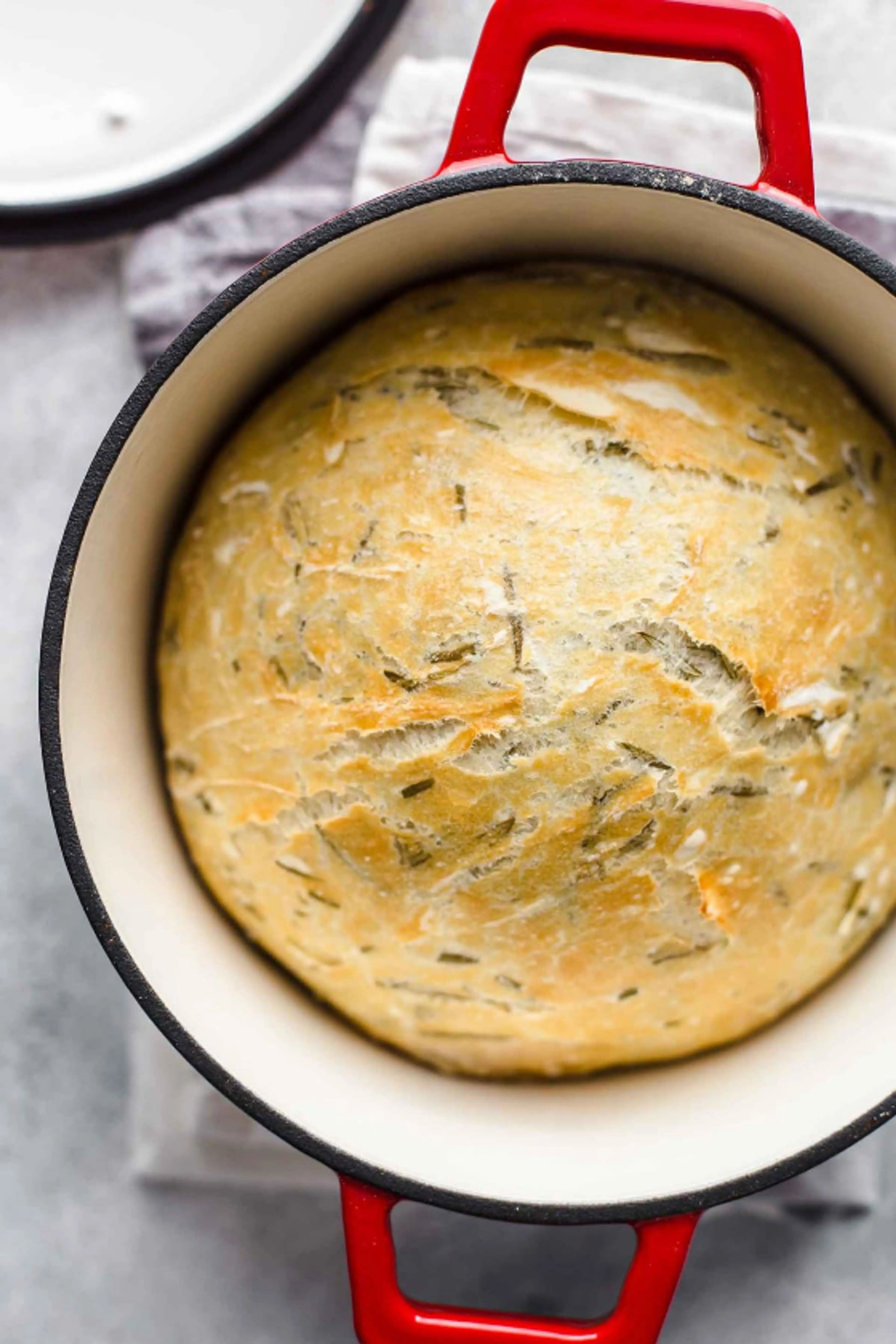 No Knead Dutch Oven Bread (Rosemary Bread)