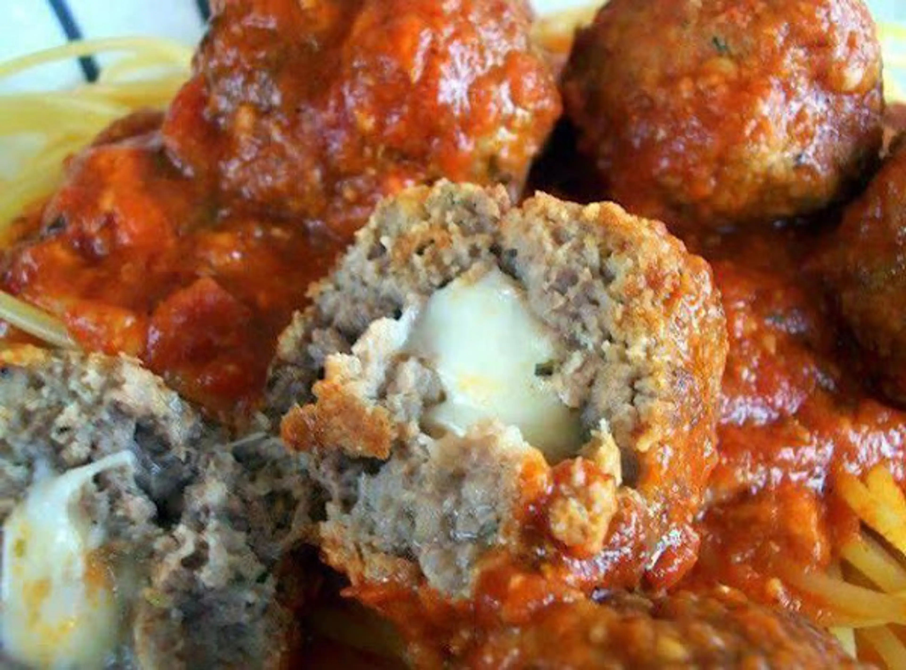 Mozzarella Stuffed Meatballs
