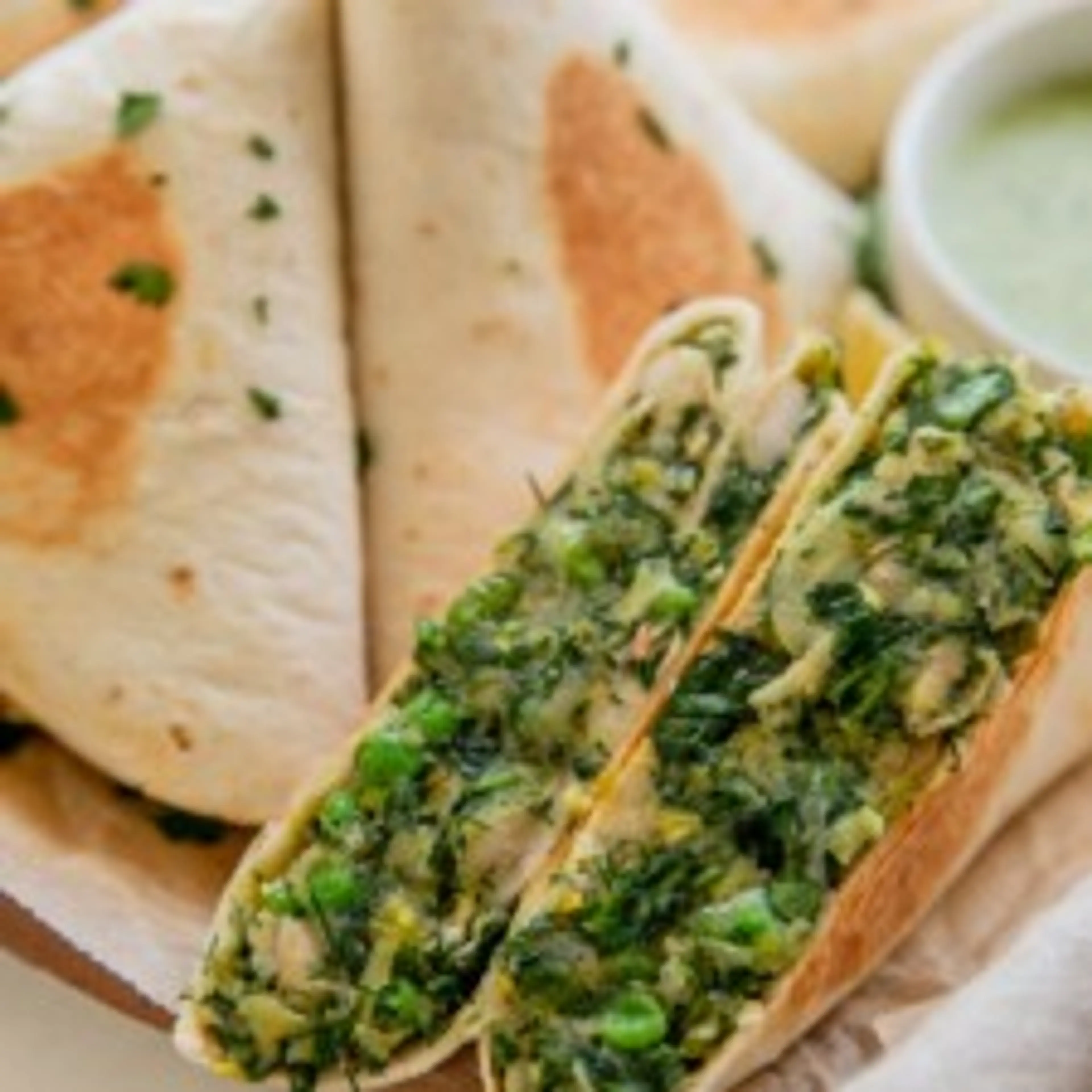 Caramelized Leek and Potato Veggie Wraps