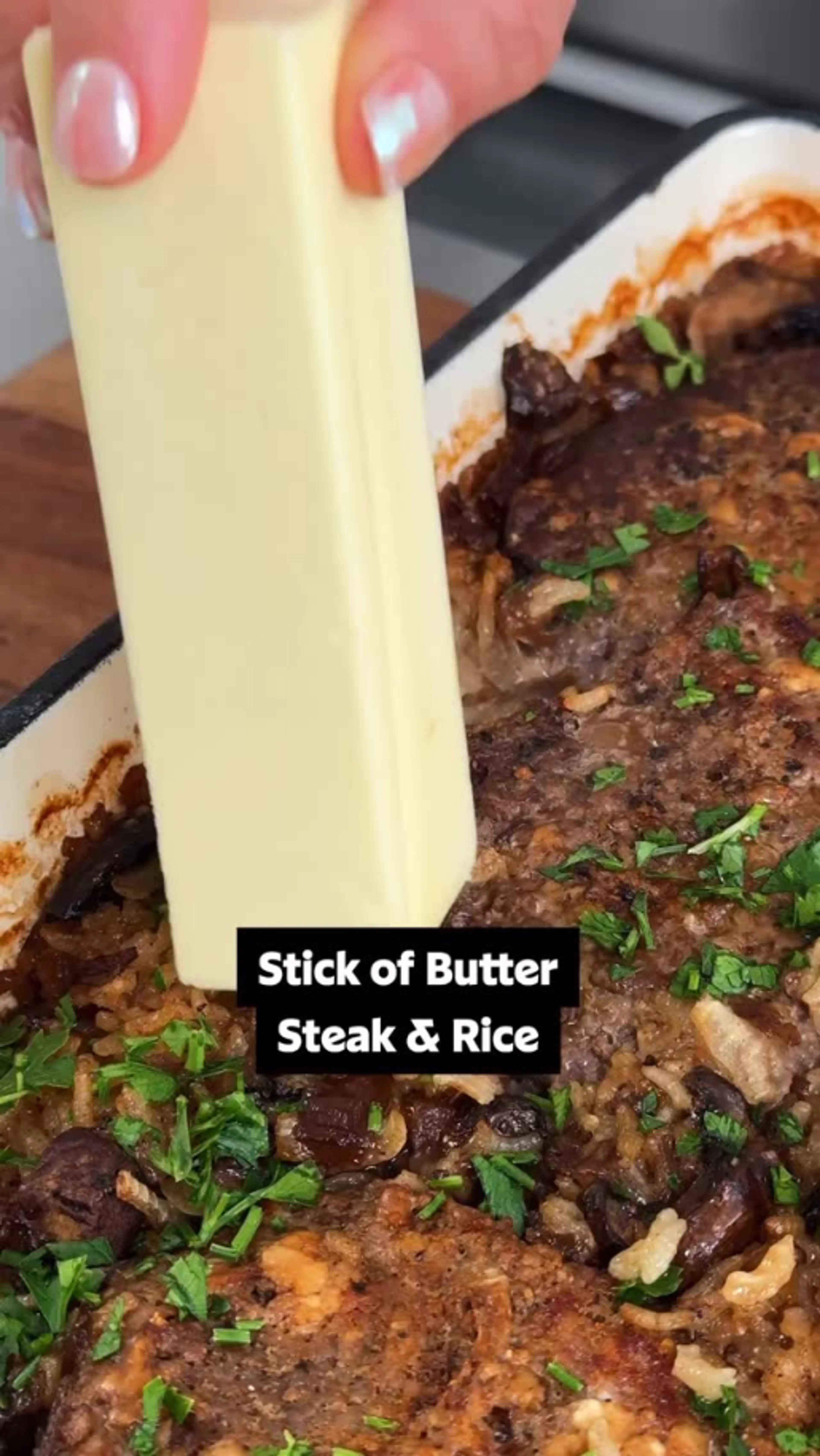 Stick of Butter Steak and Rice