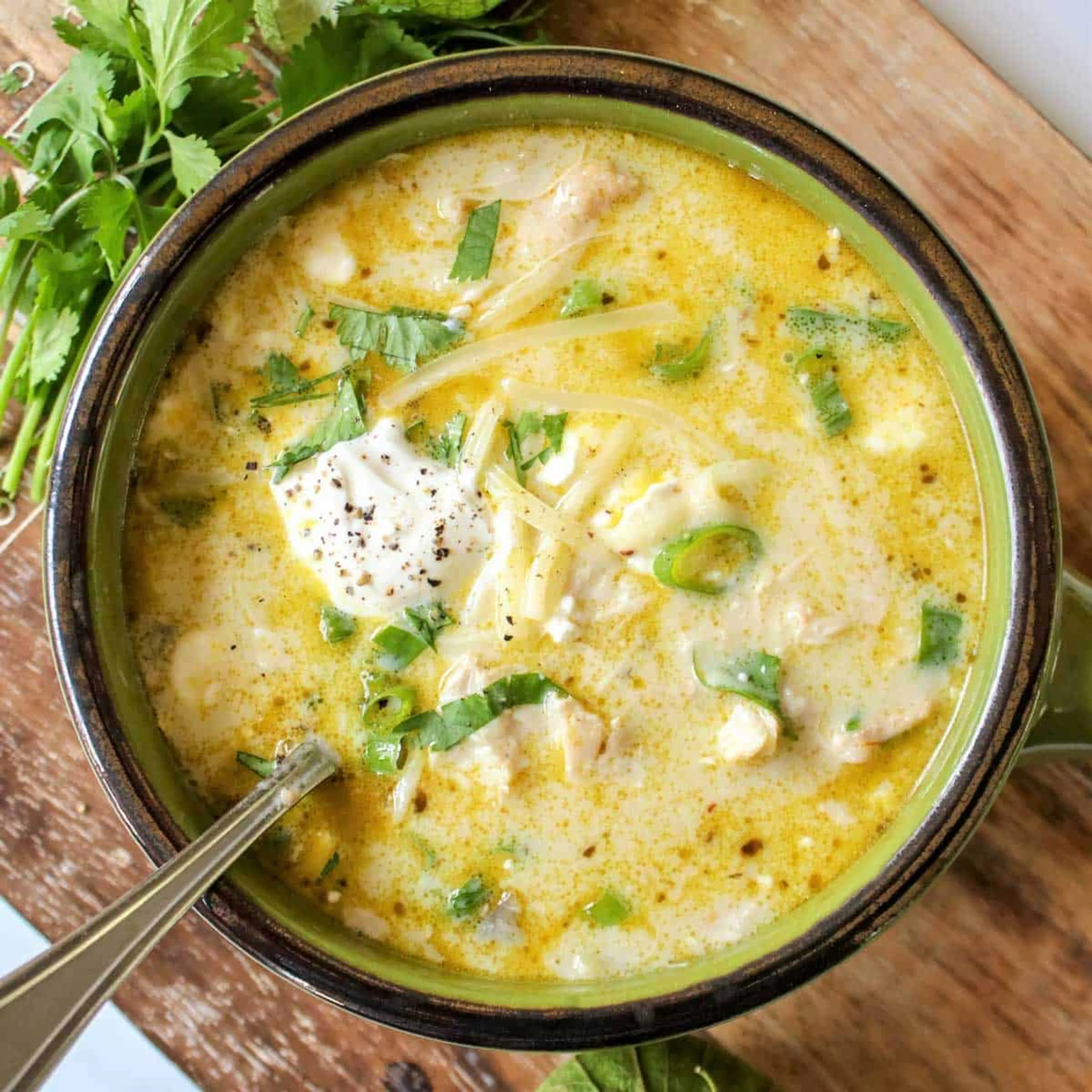 Green Chicken Enchilada Soup
