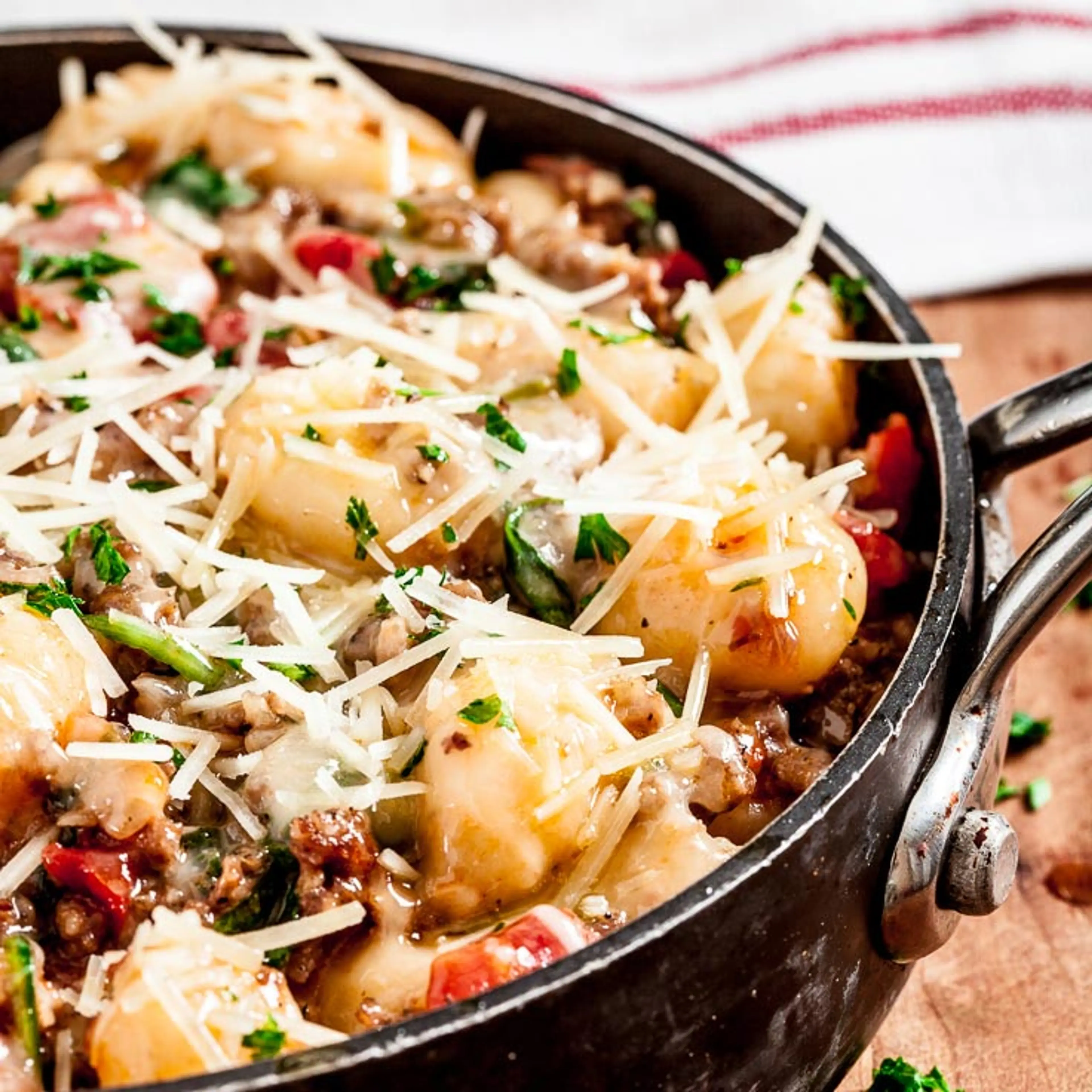 20-Minute, One-Pan Gnocchi with Sausage and Spinach