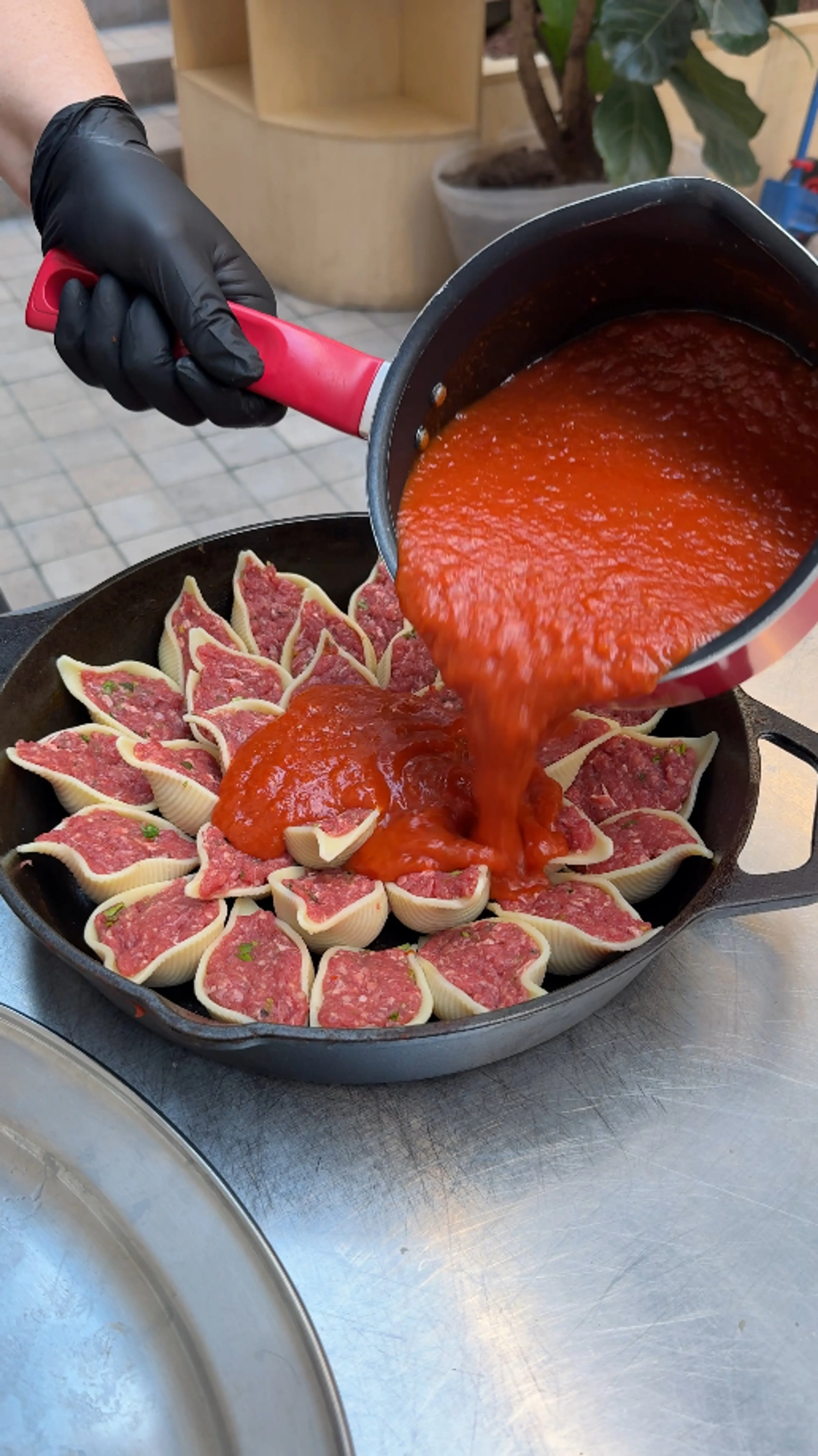 Stuffed Meatballs Shells