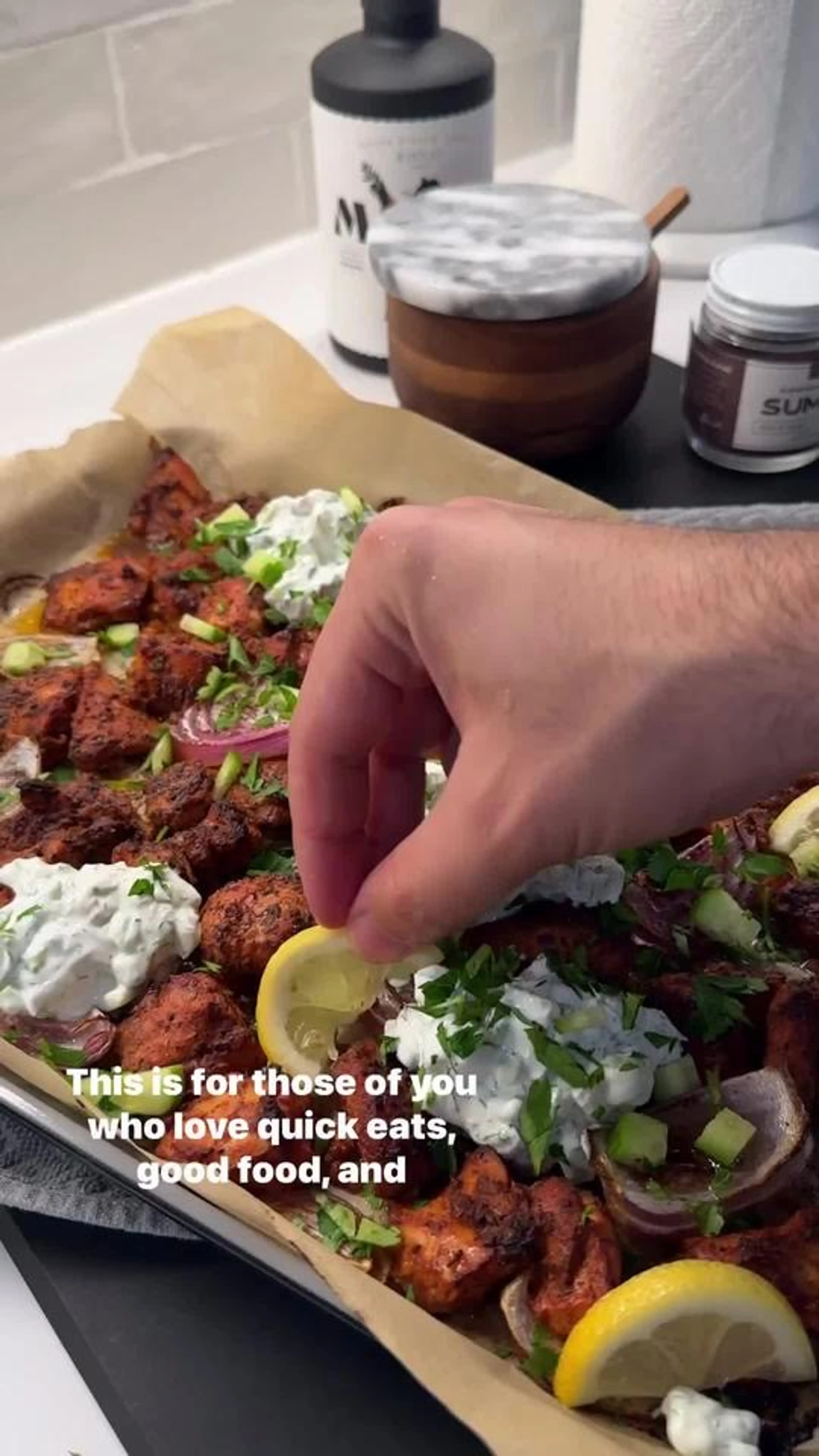 Mchicken Shawarma Sheet Pan Dinner