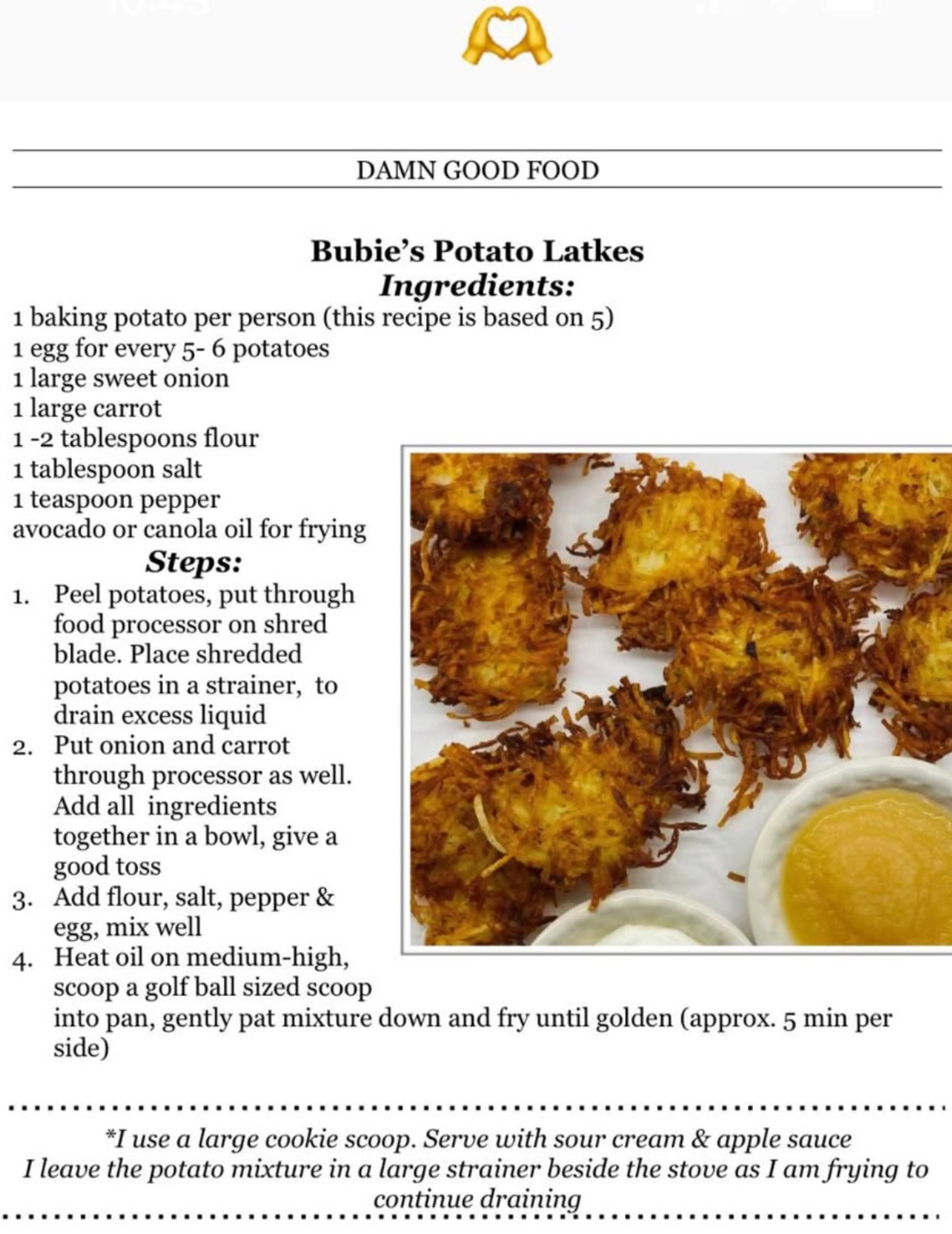 DGF Bubie's Potato Latkes