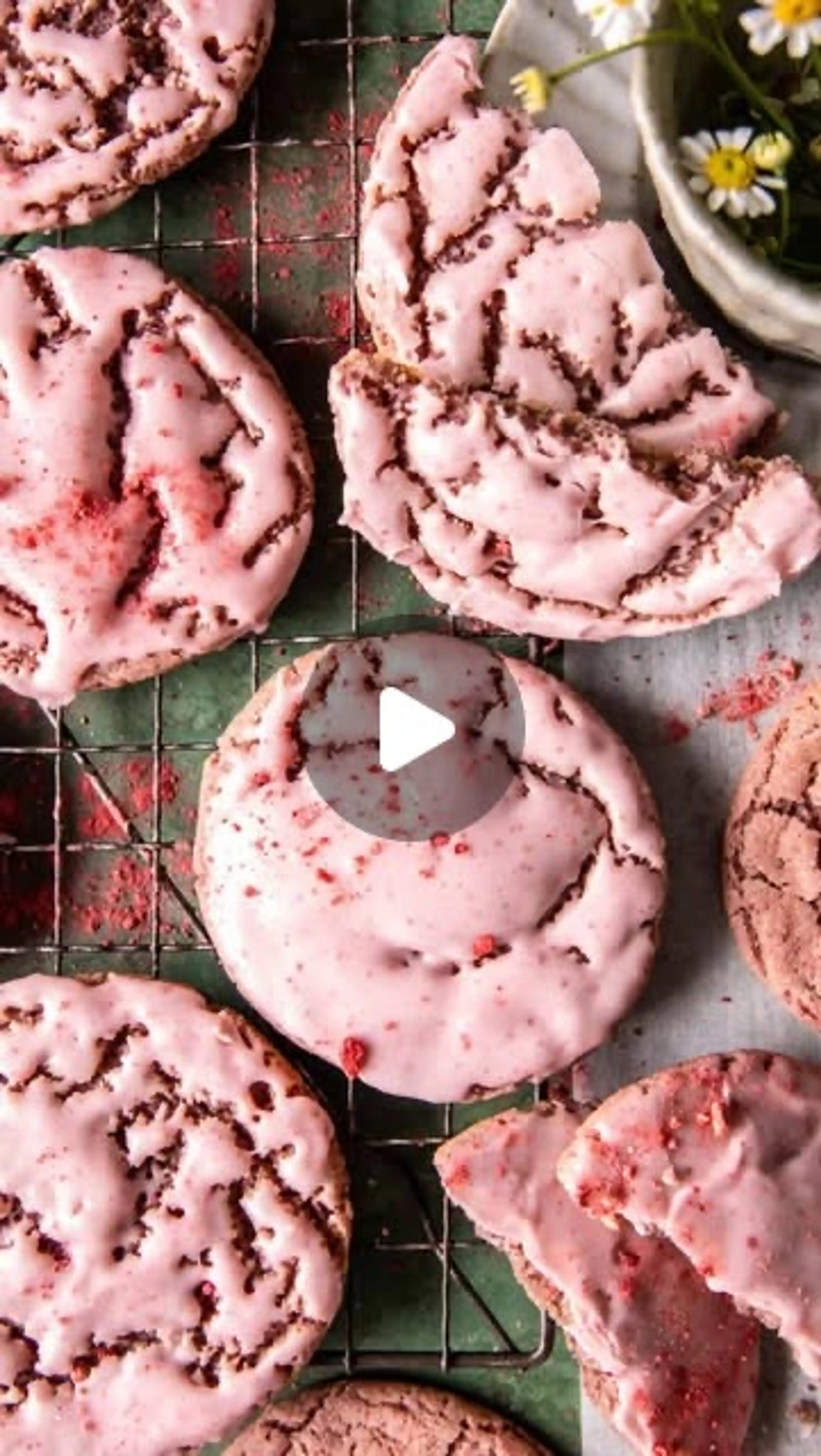 Double Strawberry Sugar Cookies