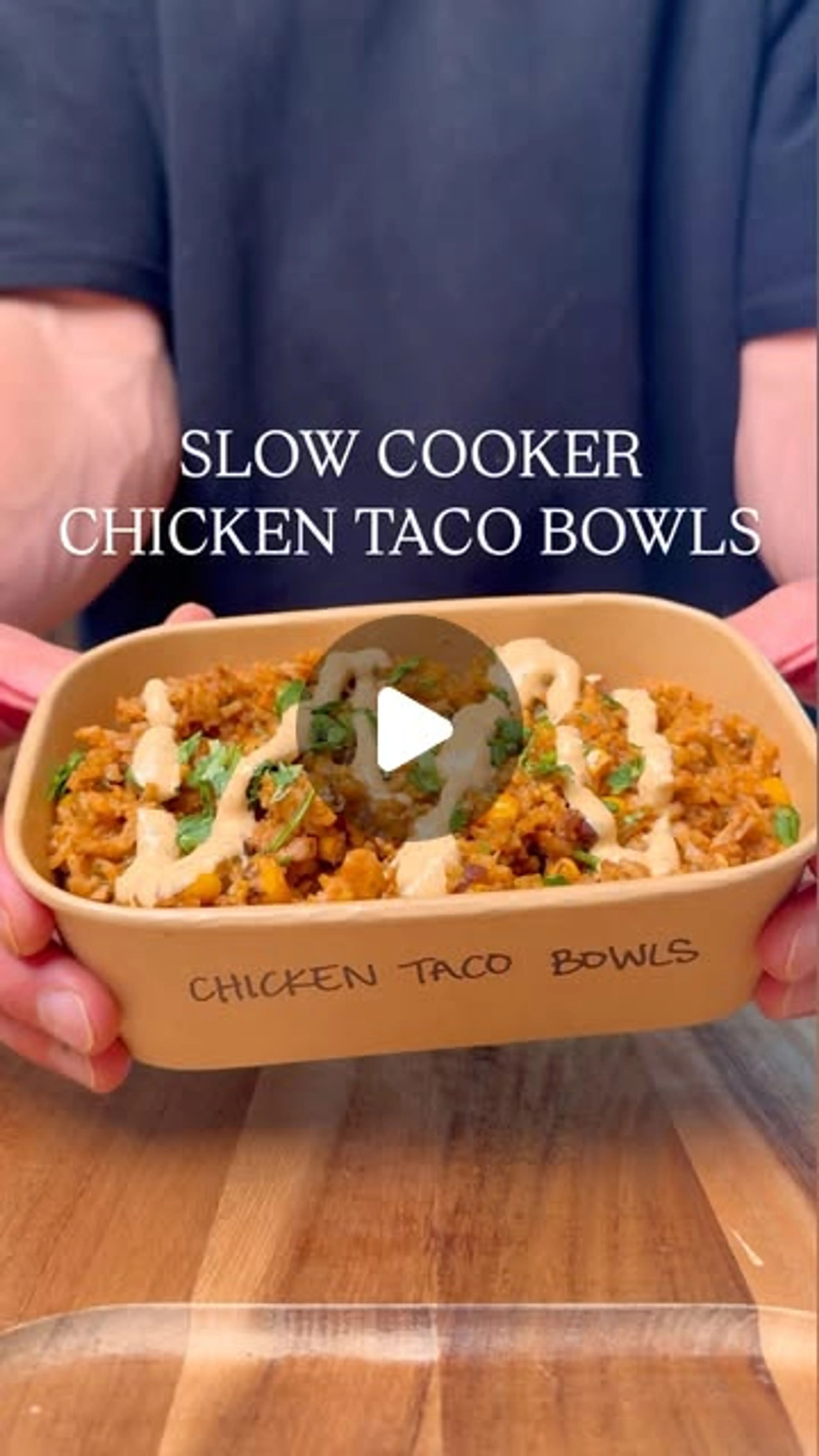 Slow Cooker Chicken Taco Bowls
