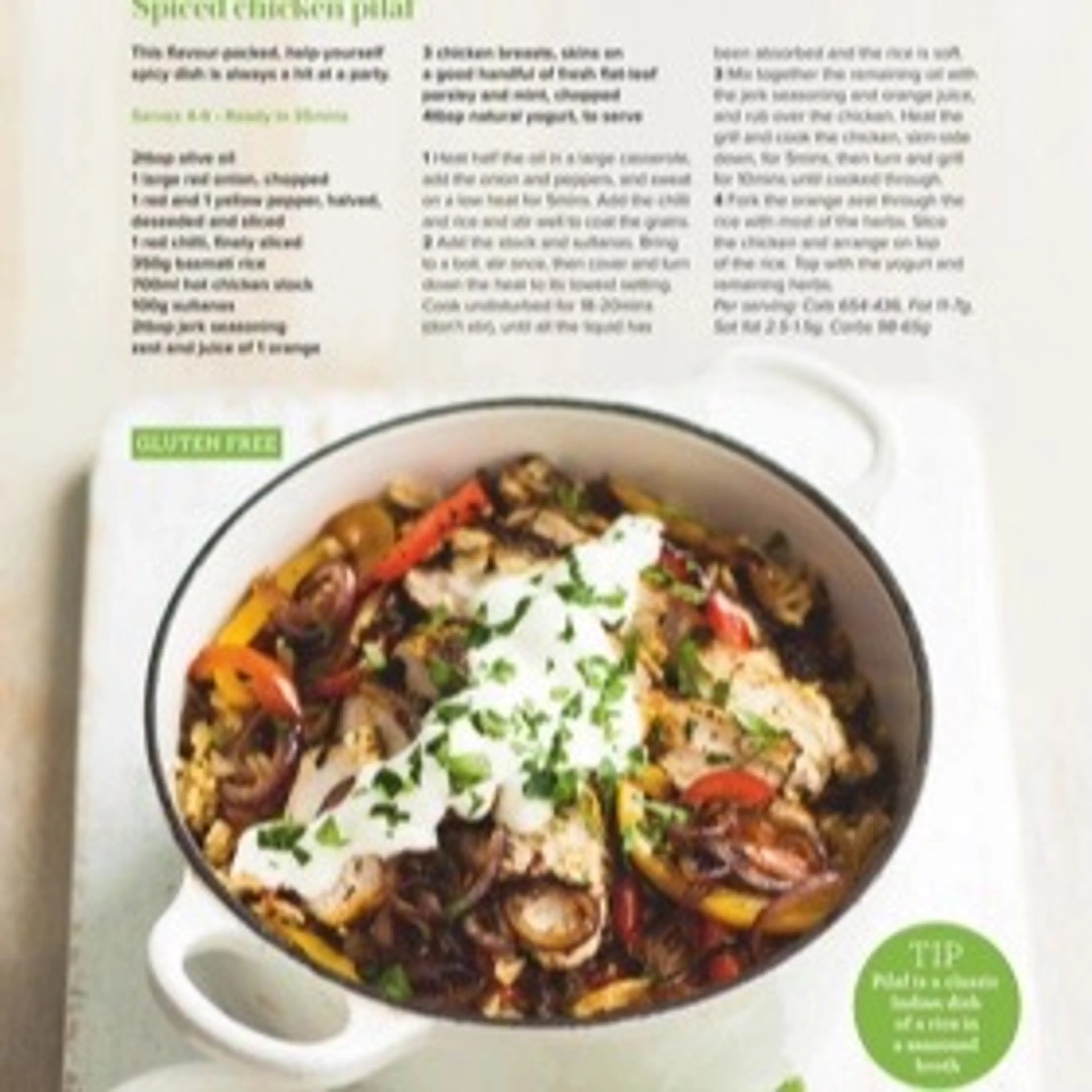 Spiced chicken pilaf