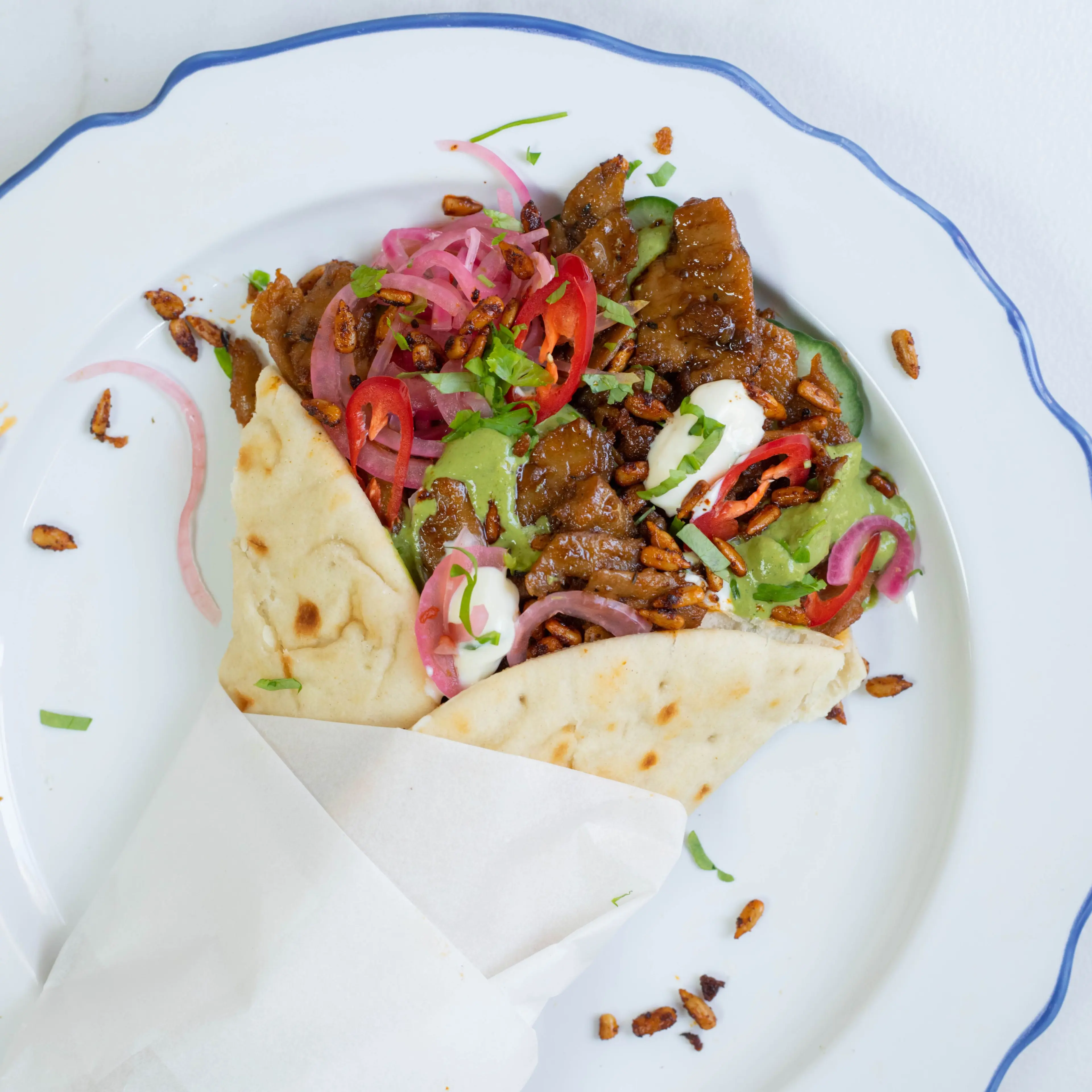 Gyros with Chimichurri Yoghurt Sauce