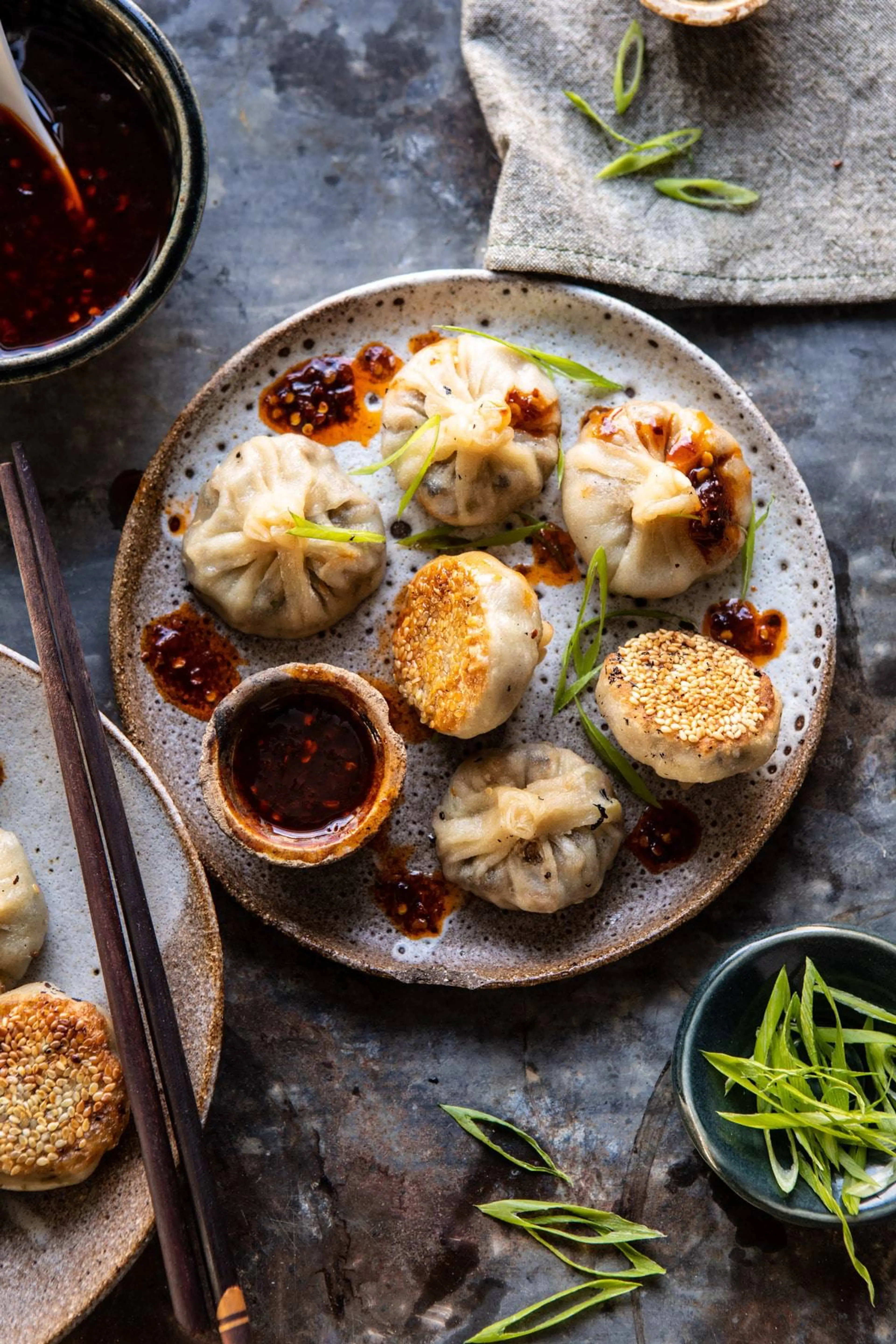 Chinese Mushroom Dumplings w/ Sweet Chili Ginger Sesame Sauc