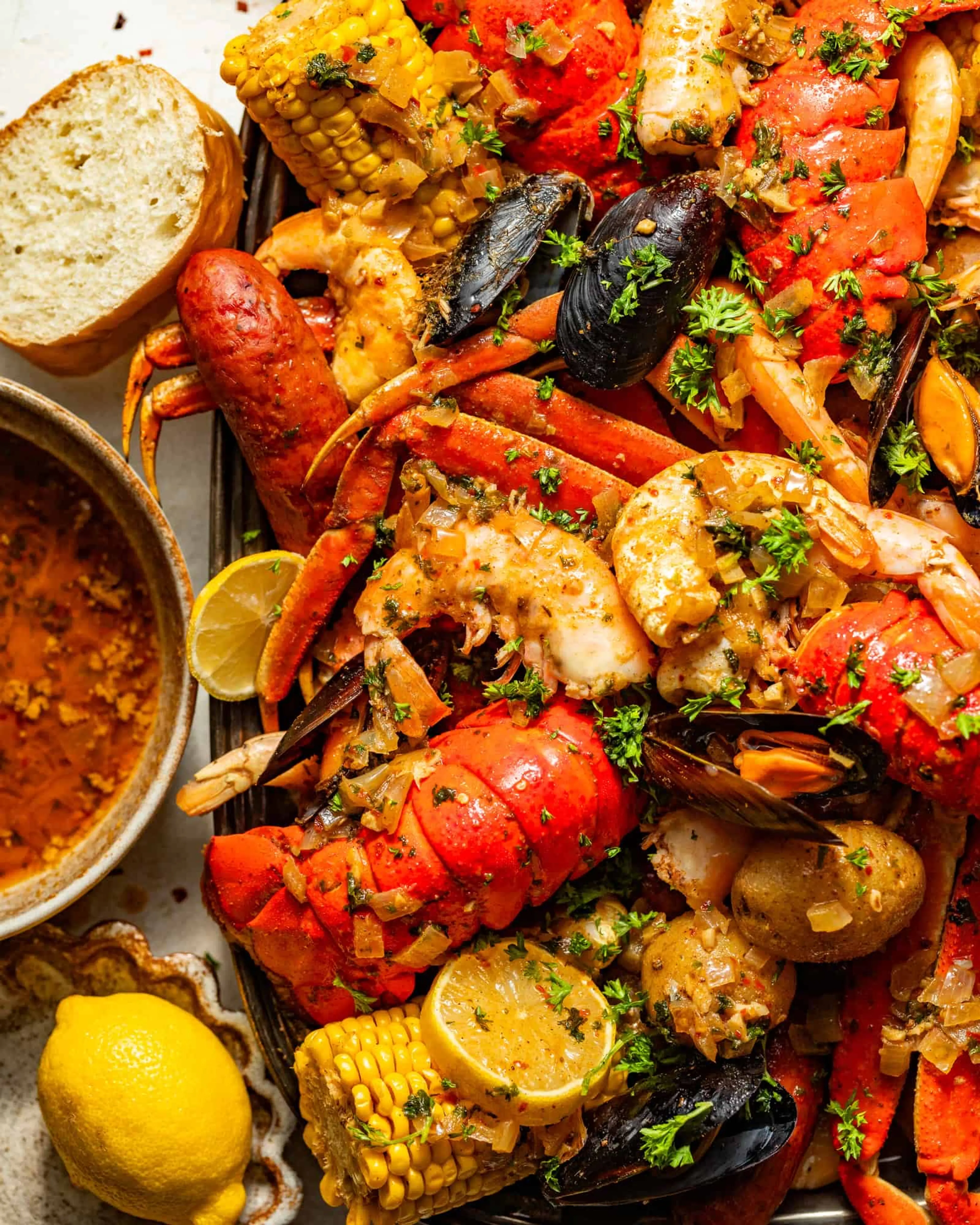 Cajun Seafood Boil with Garlic Butter Sauce