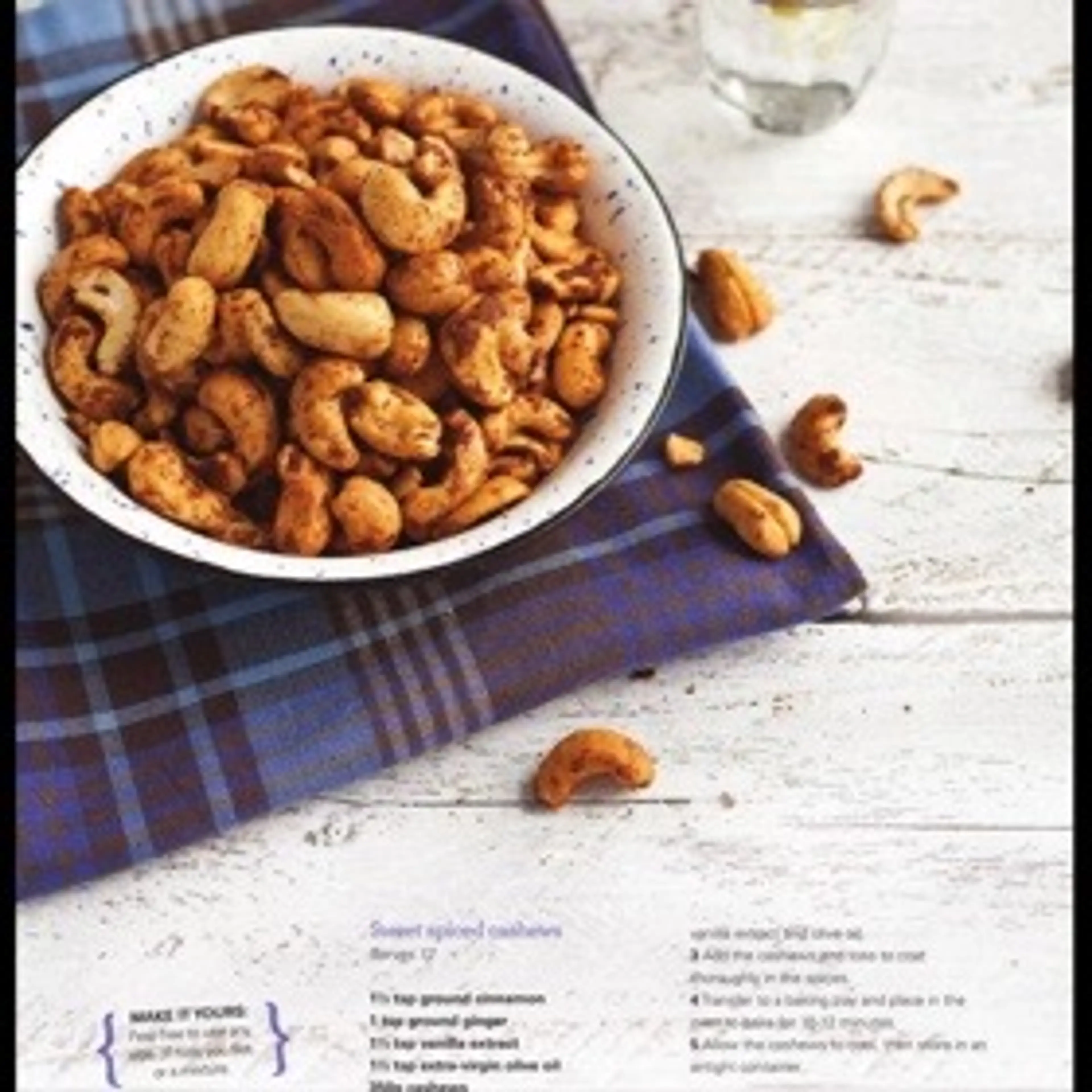 Sweet spiced cashews