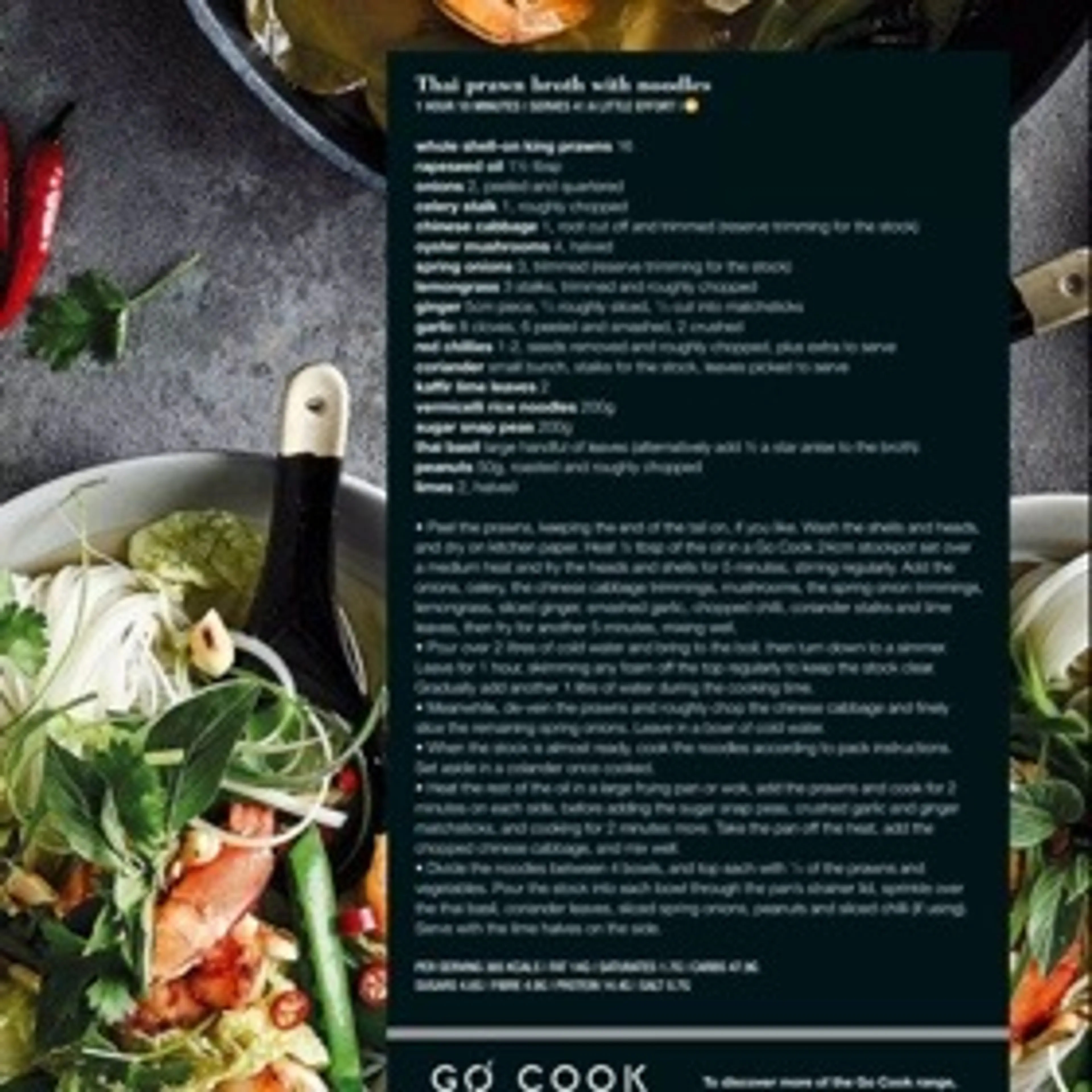 Thai prawn broth with noodles