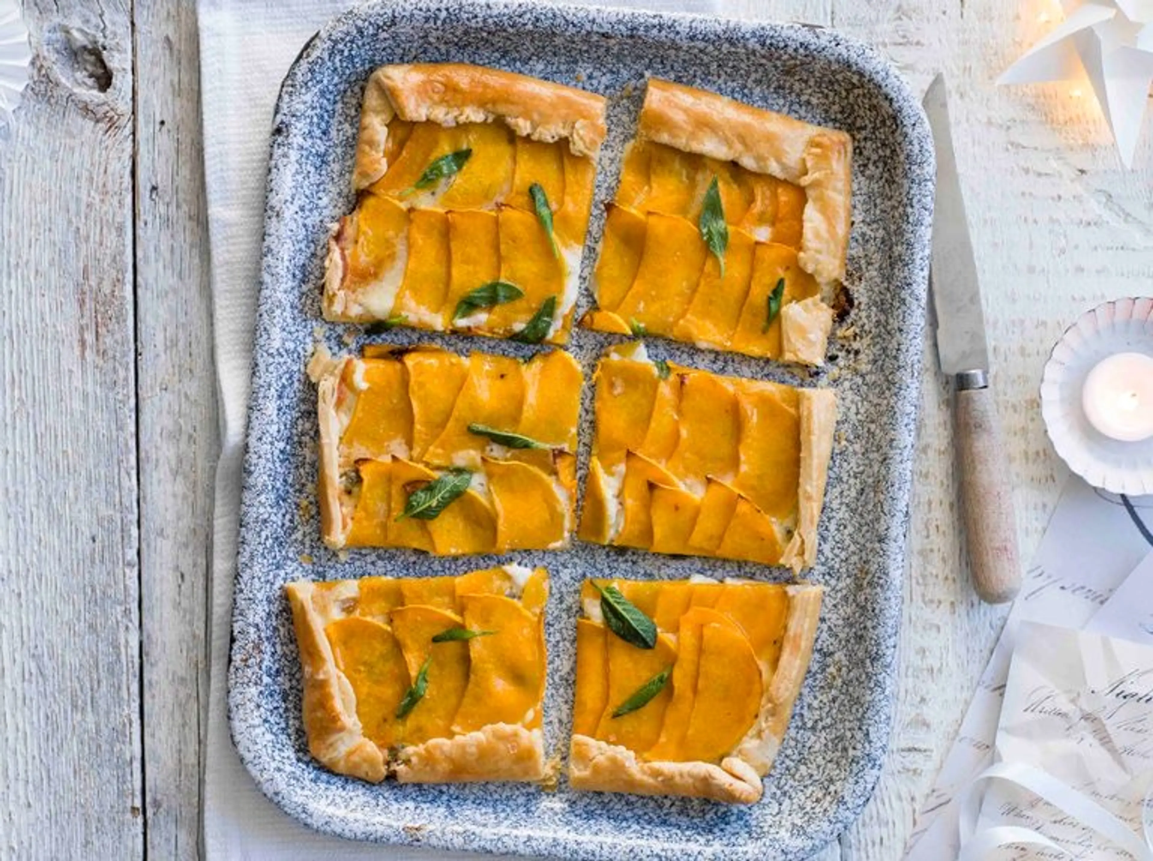 Squash, parmesan and sage galette
