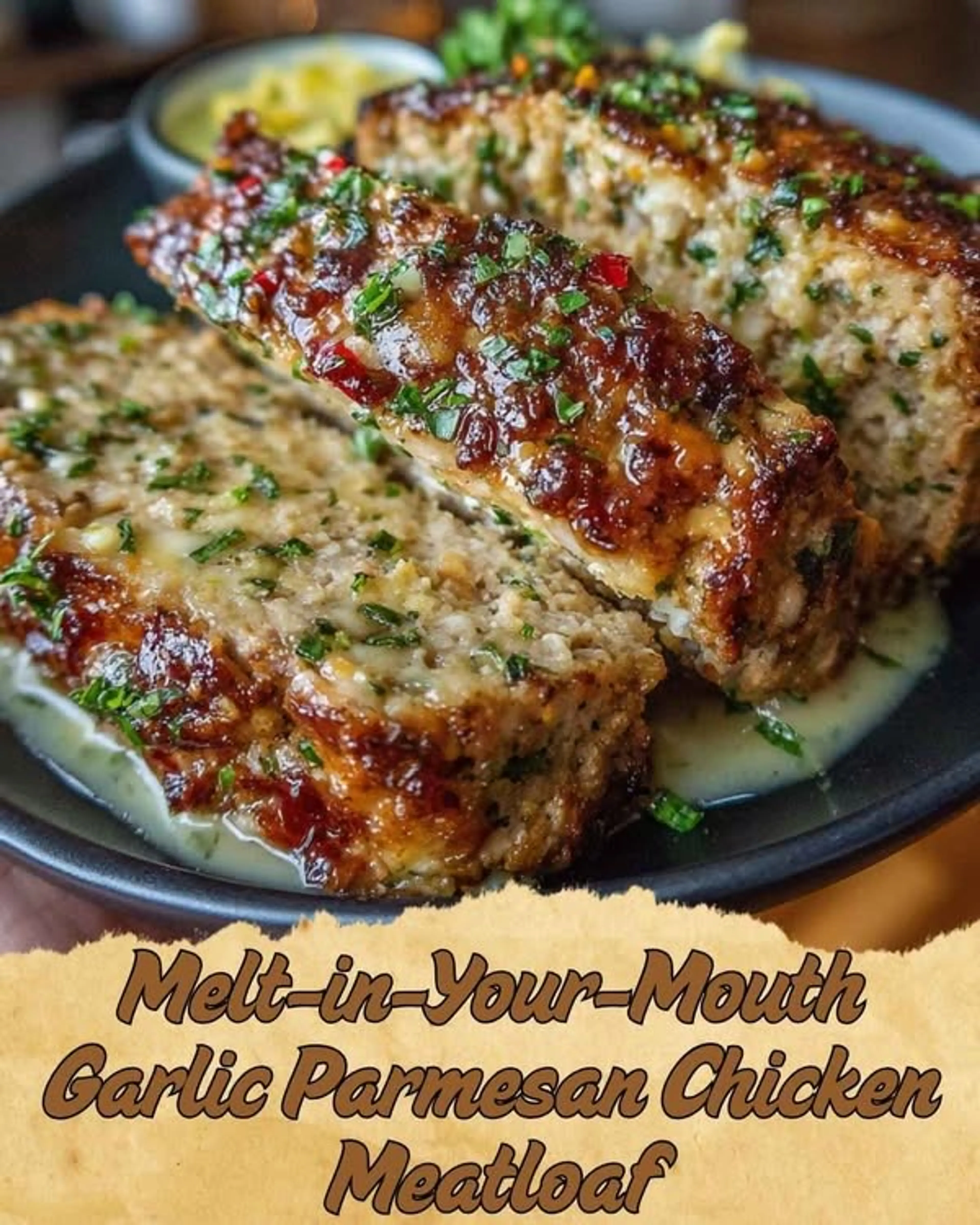 Melt-in-your-mouth Garlic Parmesan Chicken Meatloaf