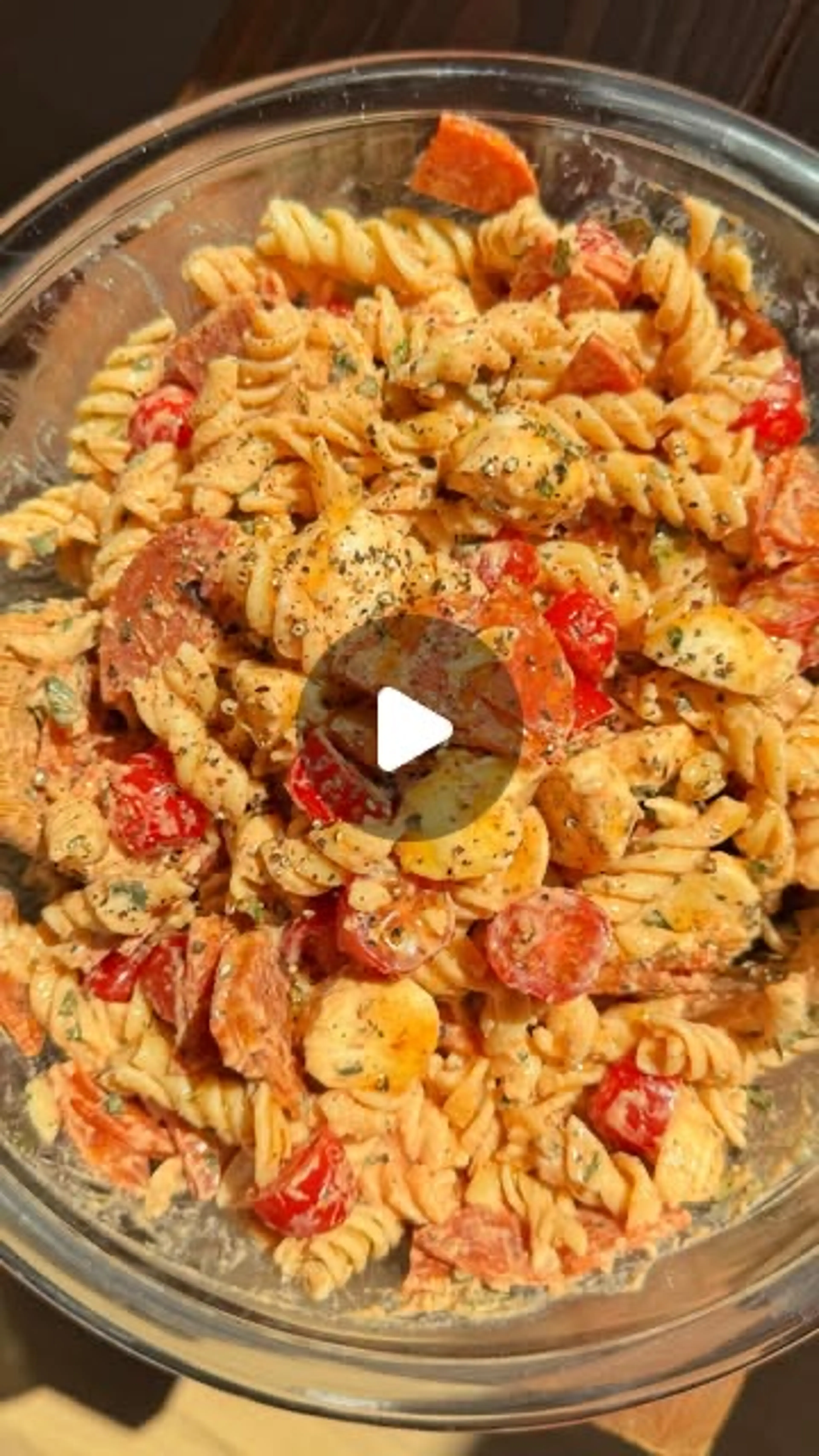 High Protein Hot Honey Pizza Pasta Salad