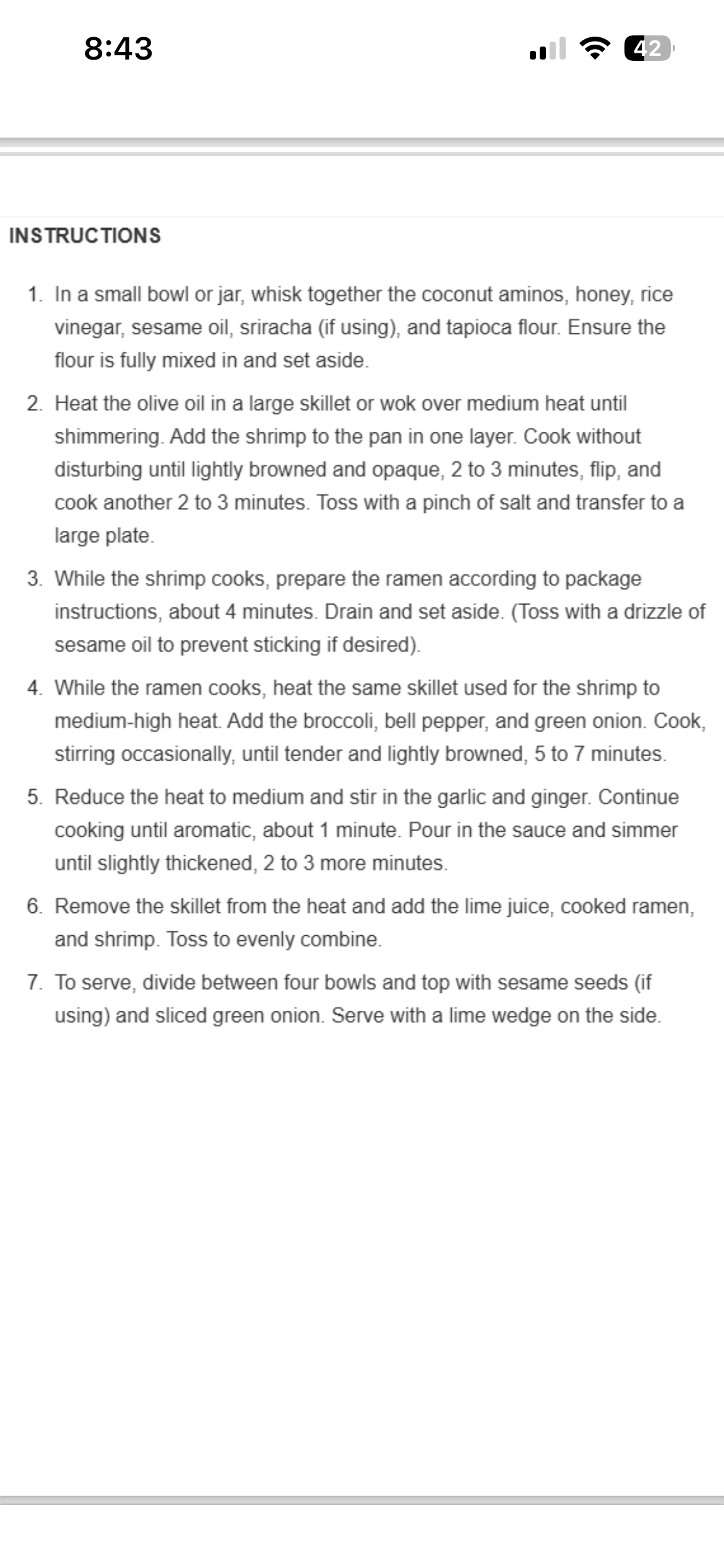 Honey Garlic Noodle Stir Fry with Shrimp