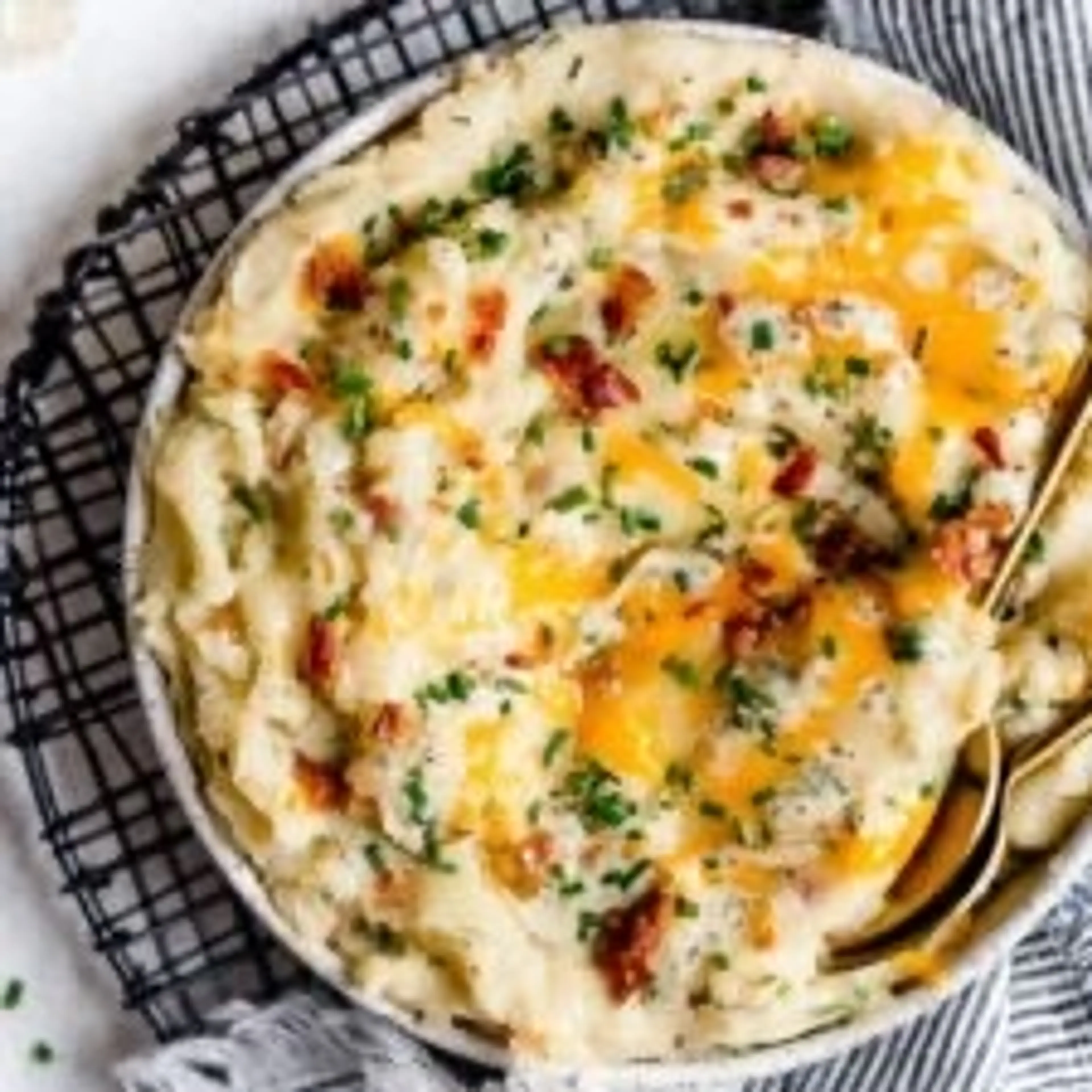 Slow Cooker Loaded Mashed Potatoes with Ranch