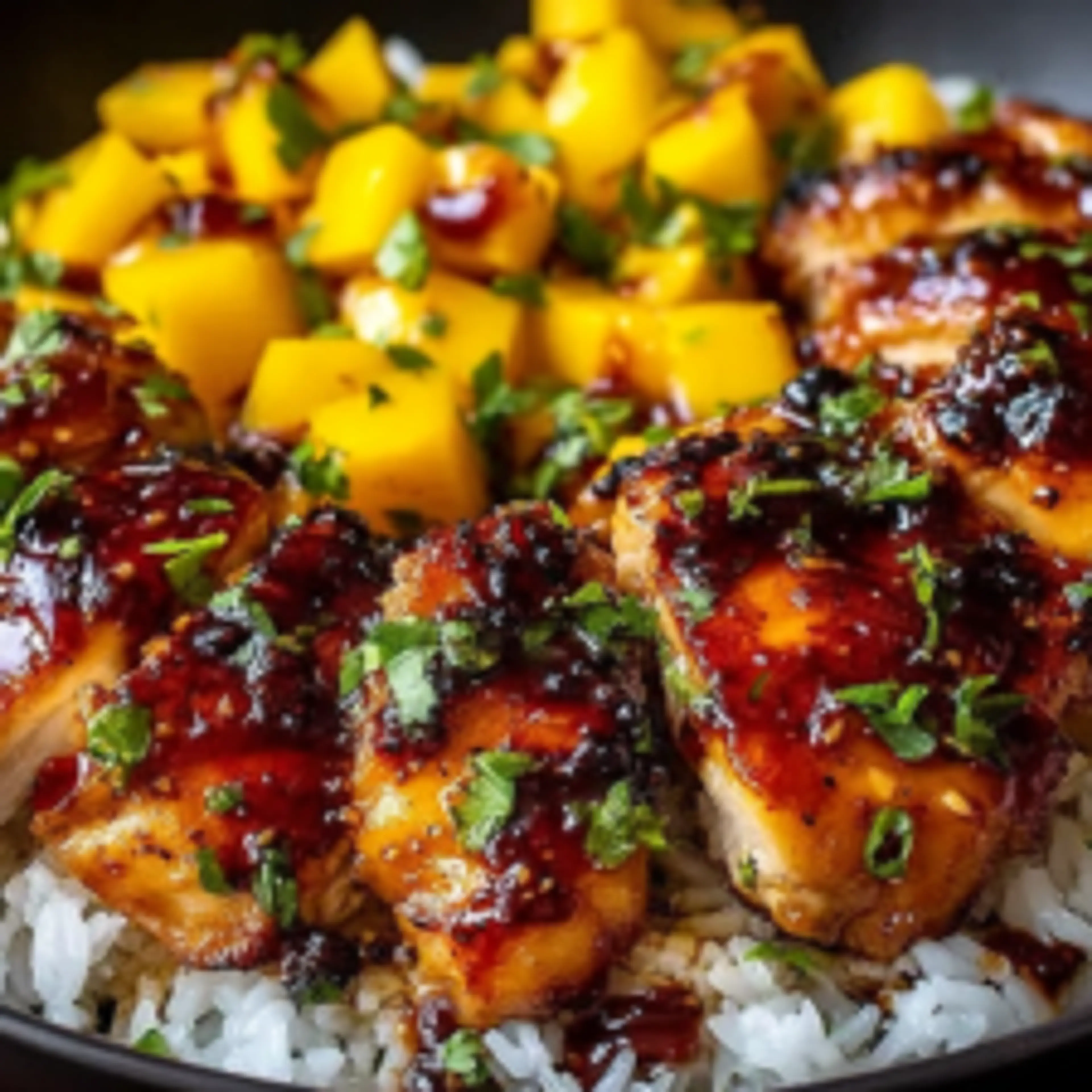 Sweet & Savory Asian Mango Glazed Chicken
