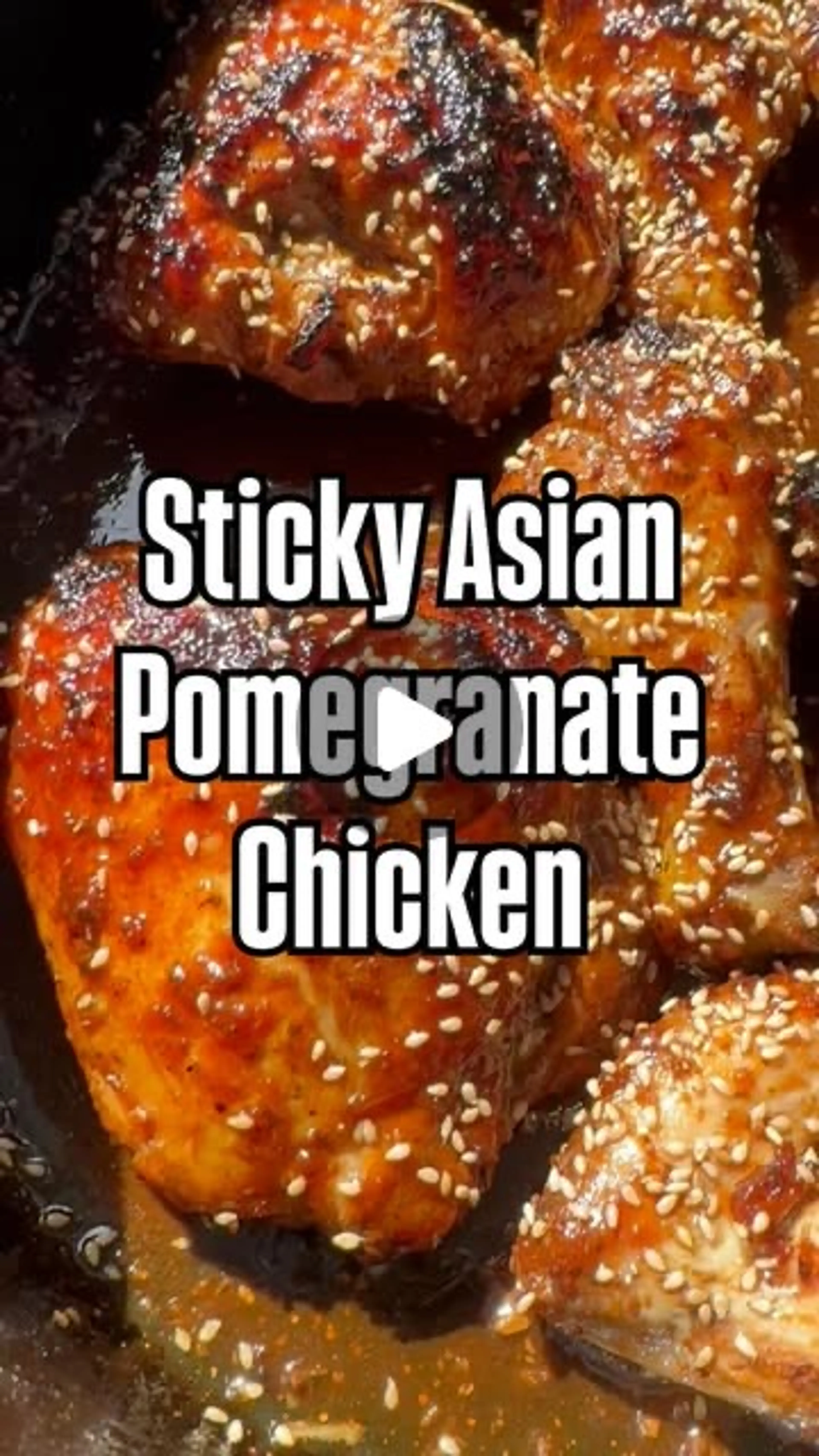 Sticky Asian Pomegranate Chicken