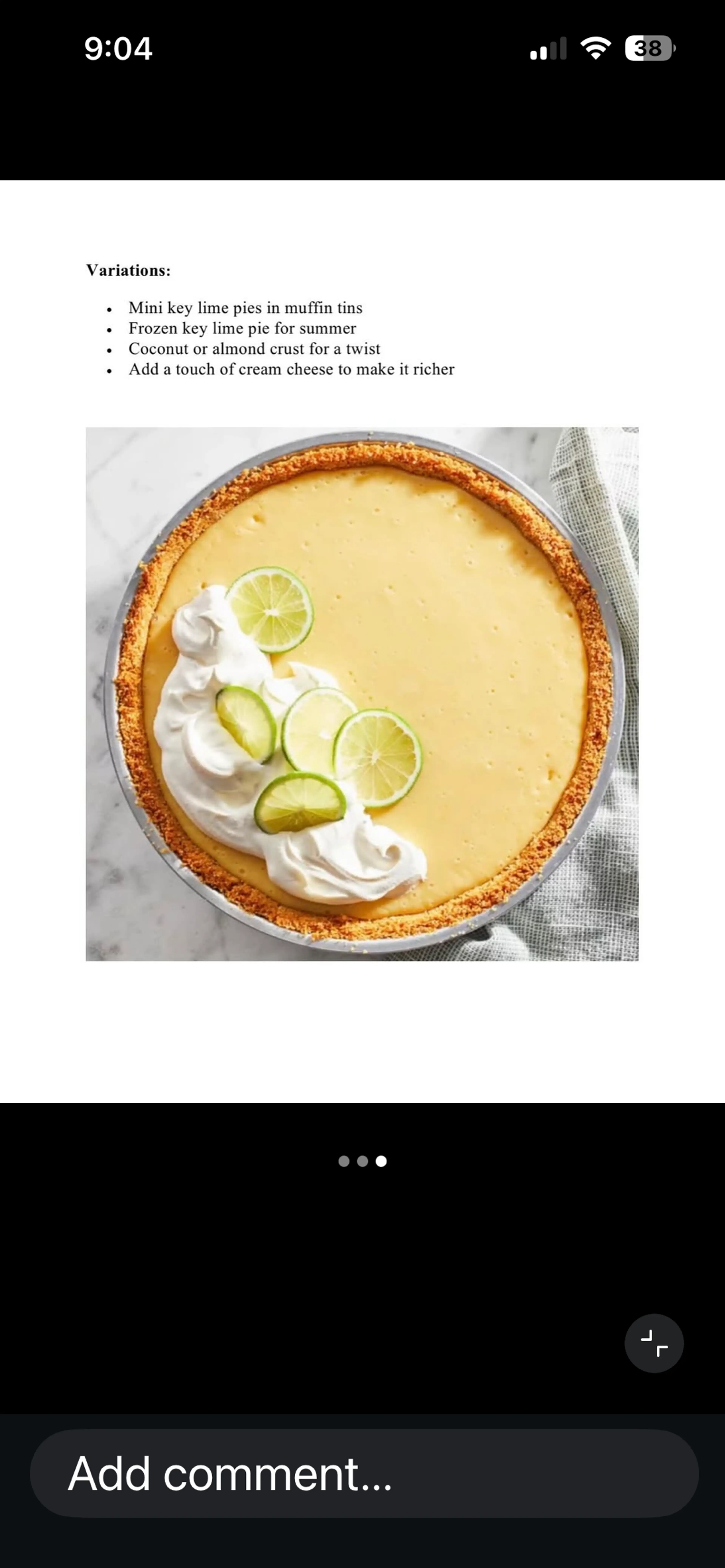 Houston’s Key Lime Pie