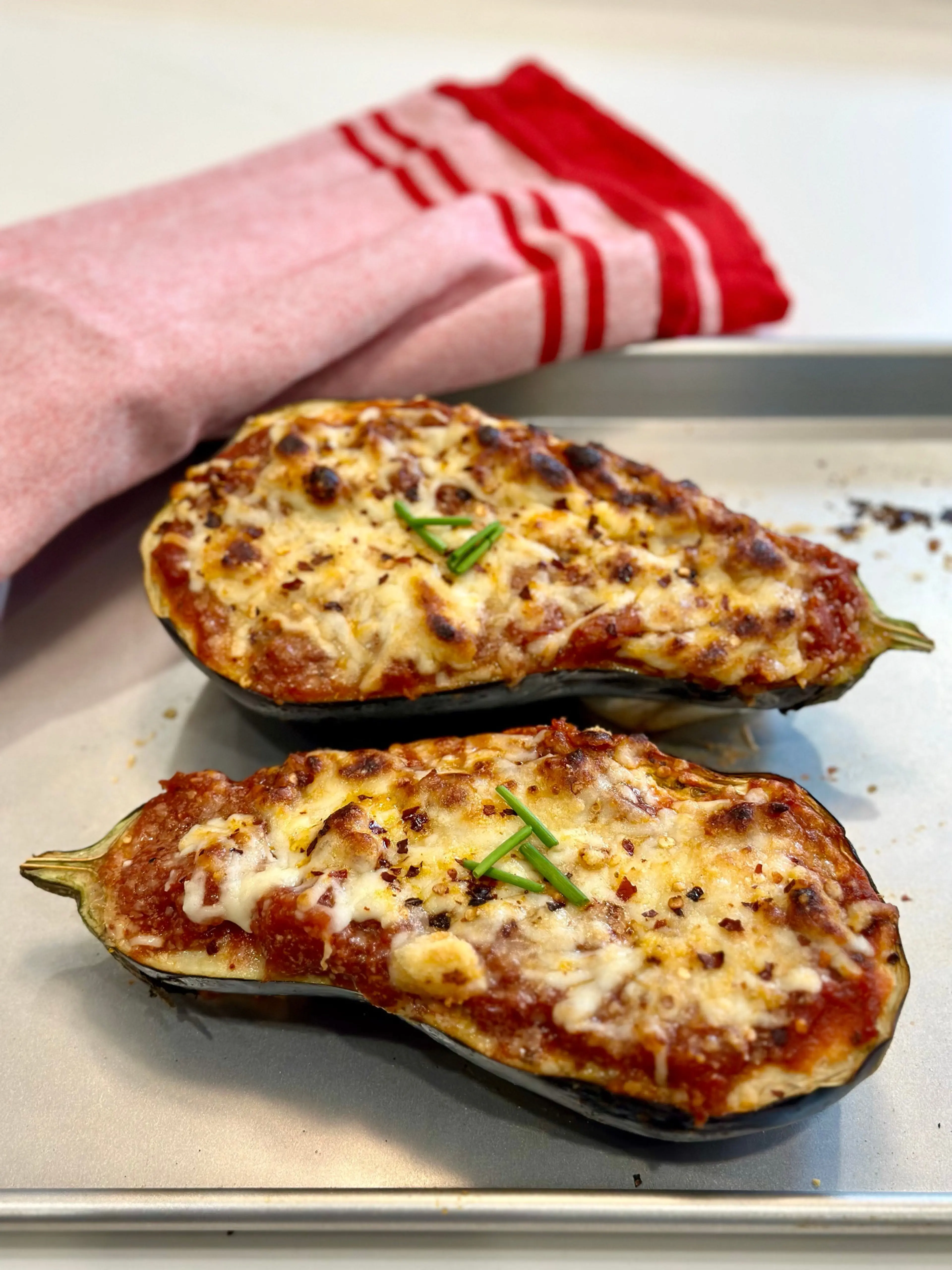 Eggplant Parmesan Boats