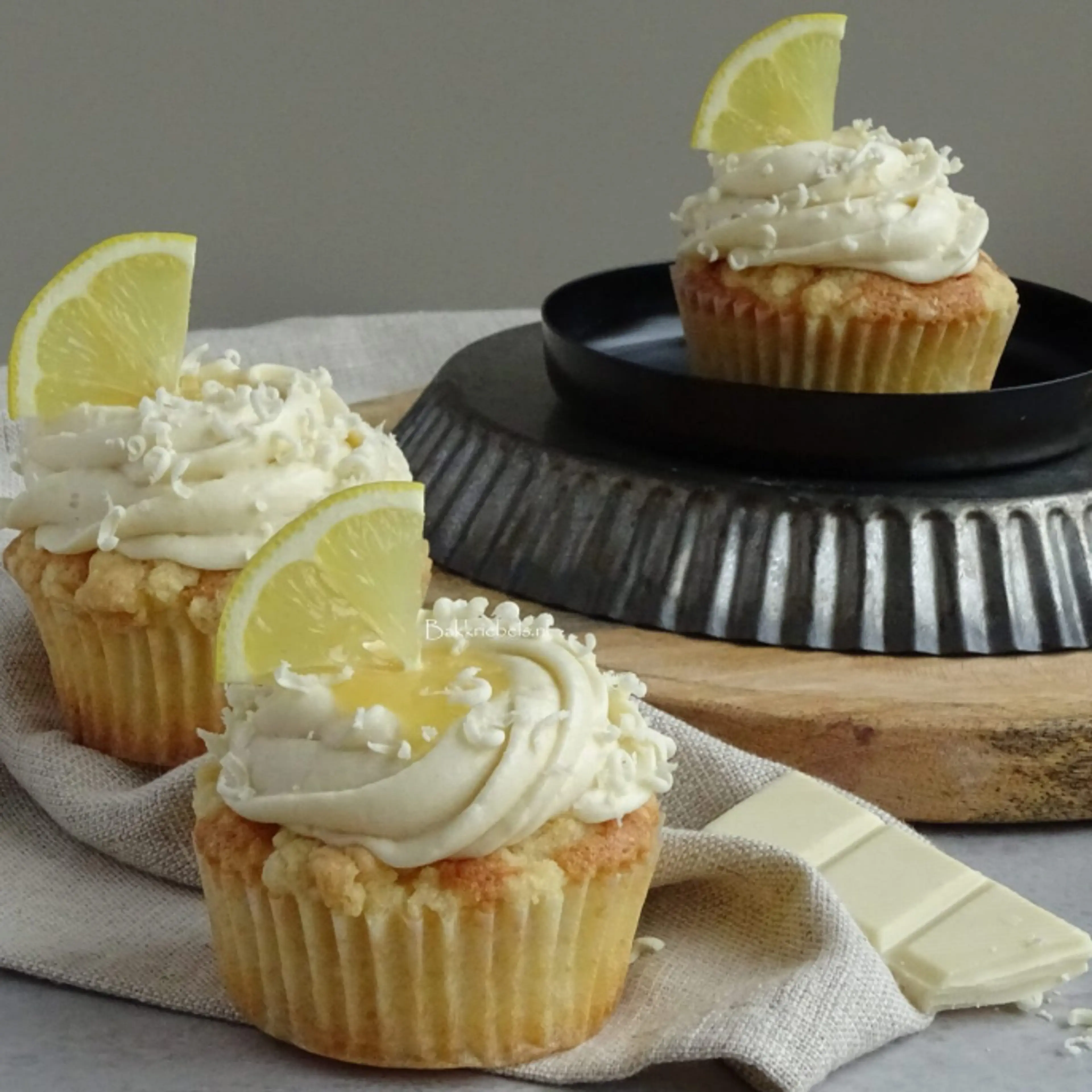 Citroen - Witte chocolade cupcakes