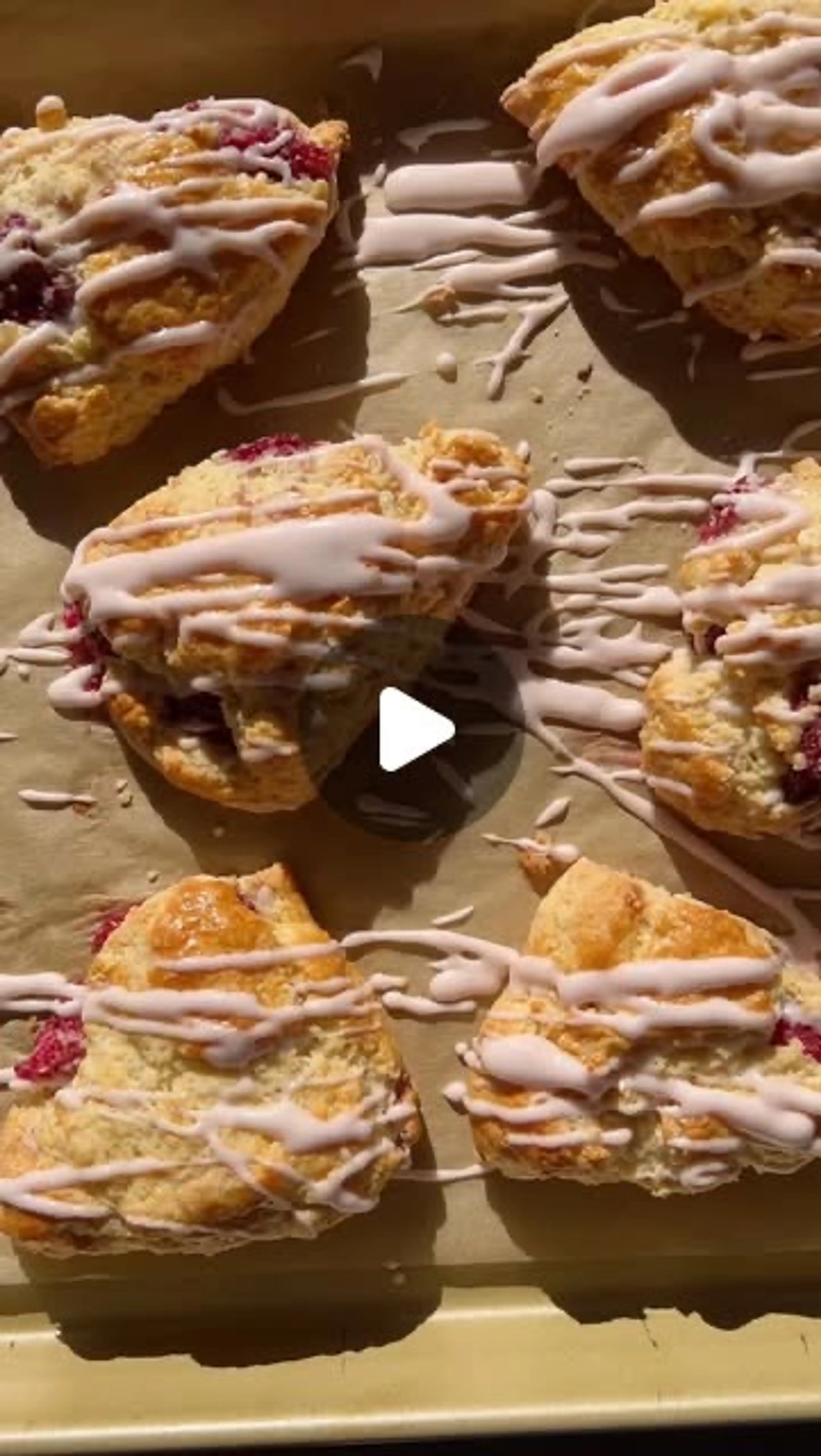 Raspberry Cream Scones