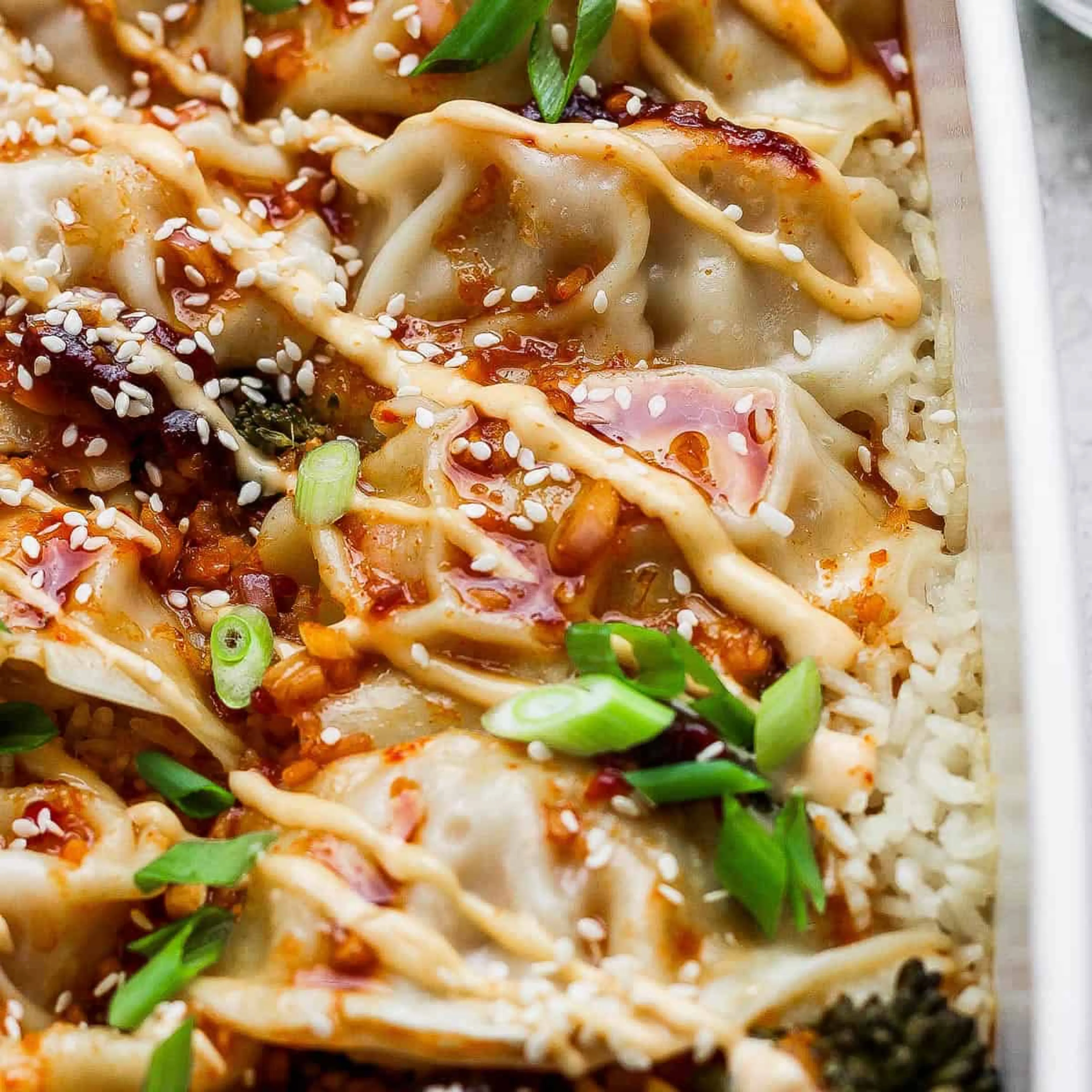 Dumpling Bake (One Pan Viral Dumpling Bake with Rice)