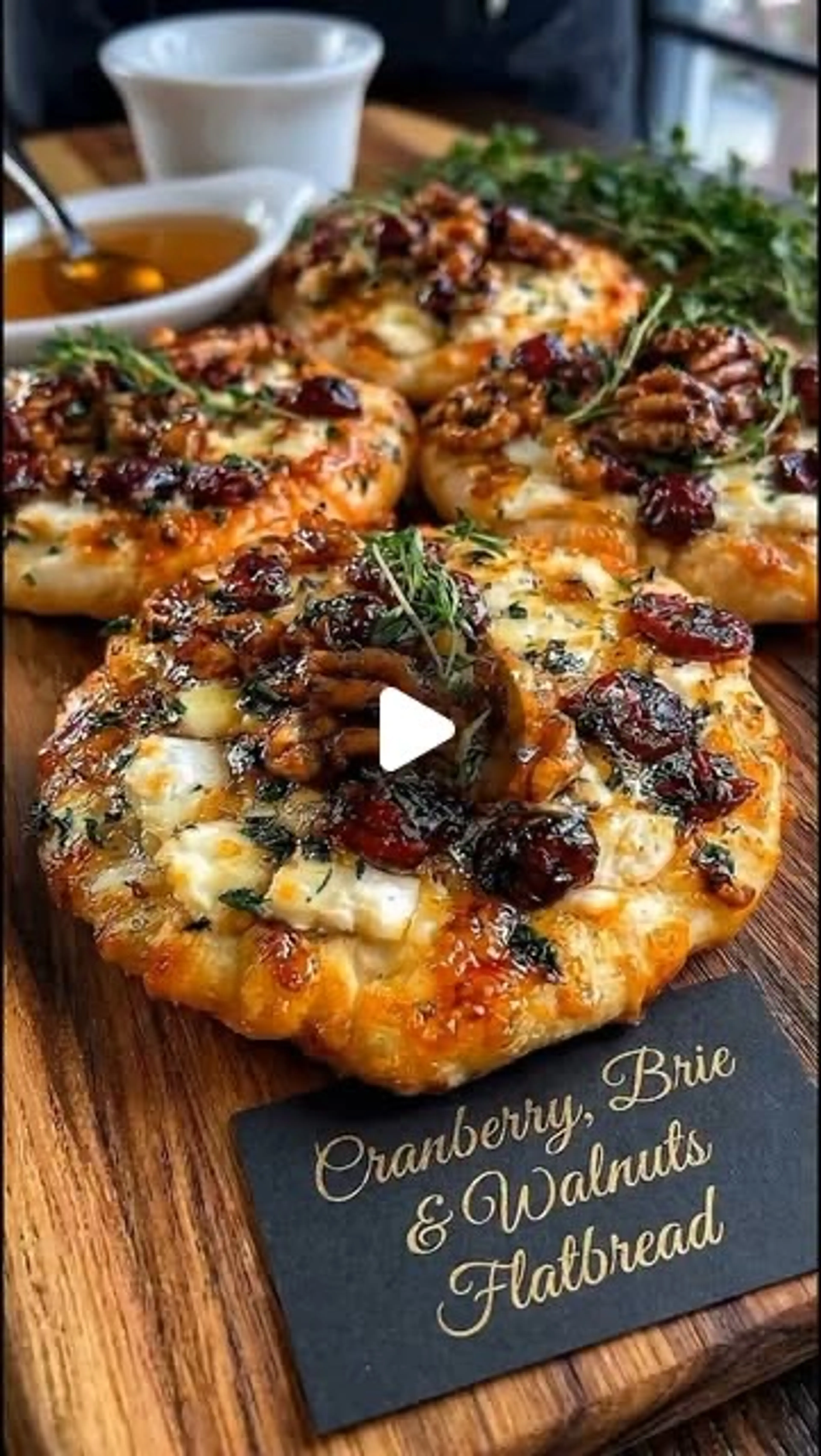 Cranberry, Brie & Walnut Flatbread