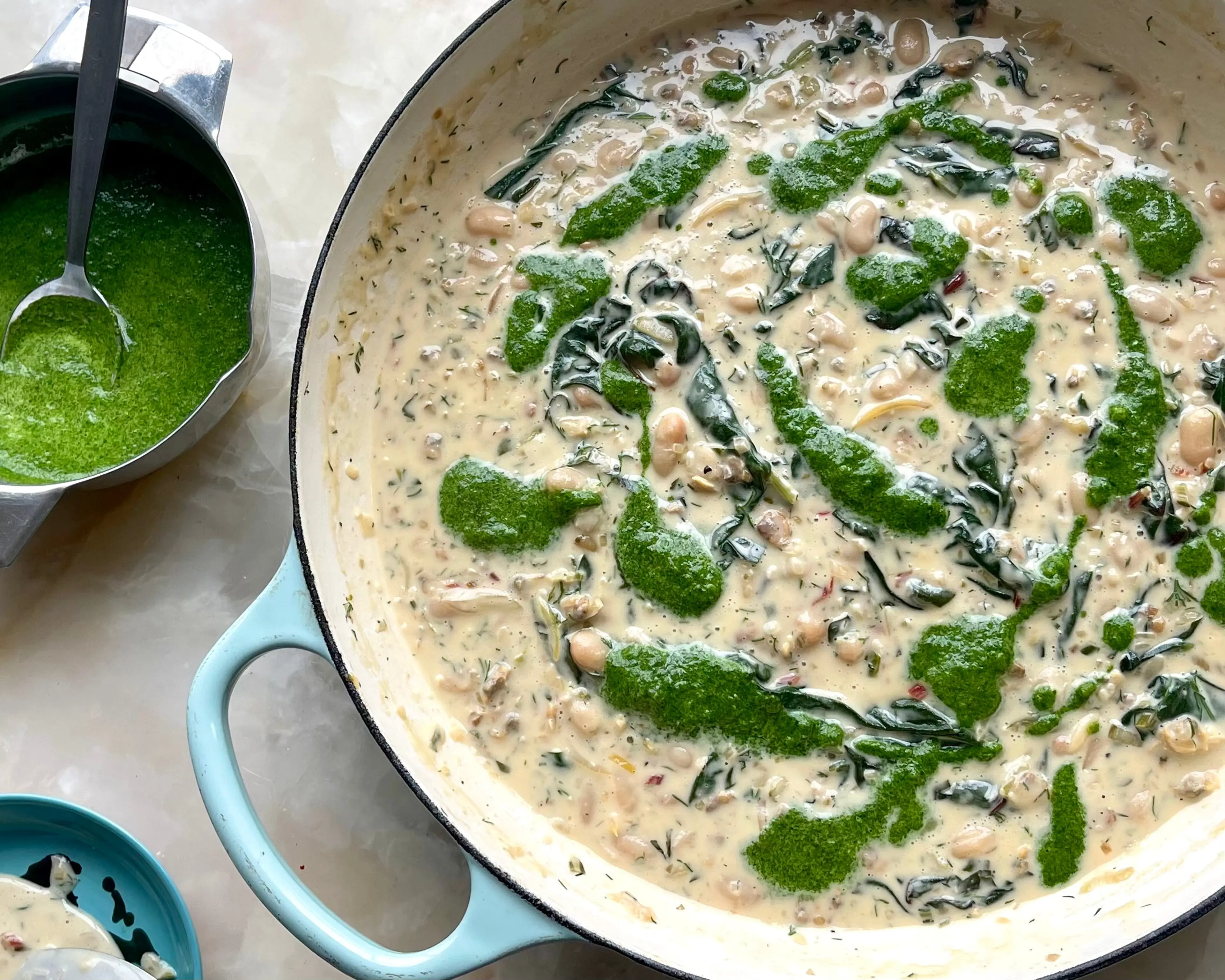 Clams, Beans, Greens and Cream(s)