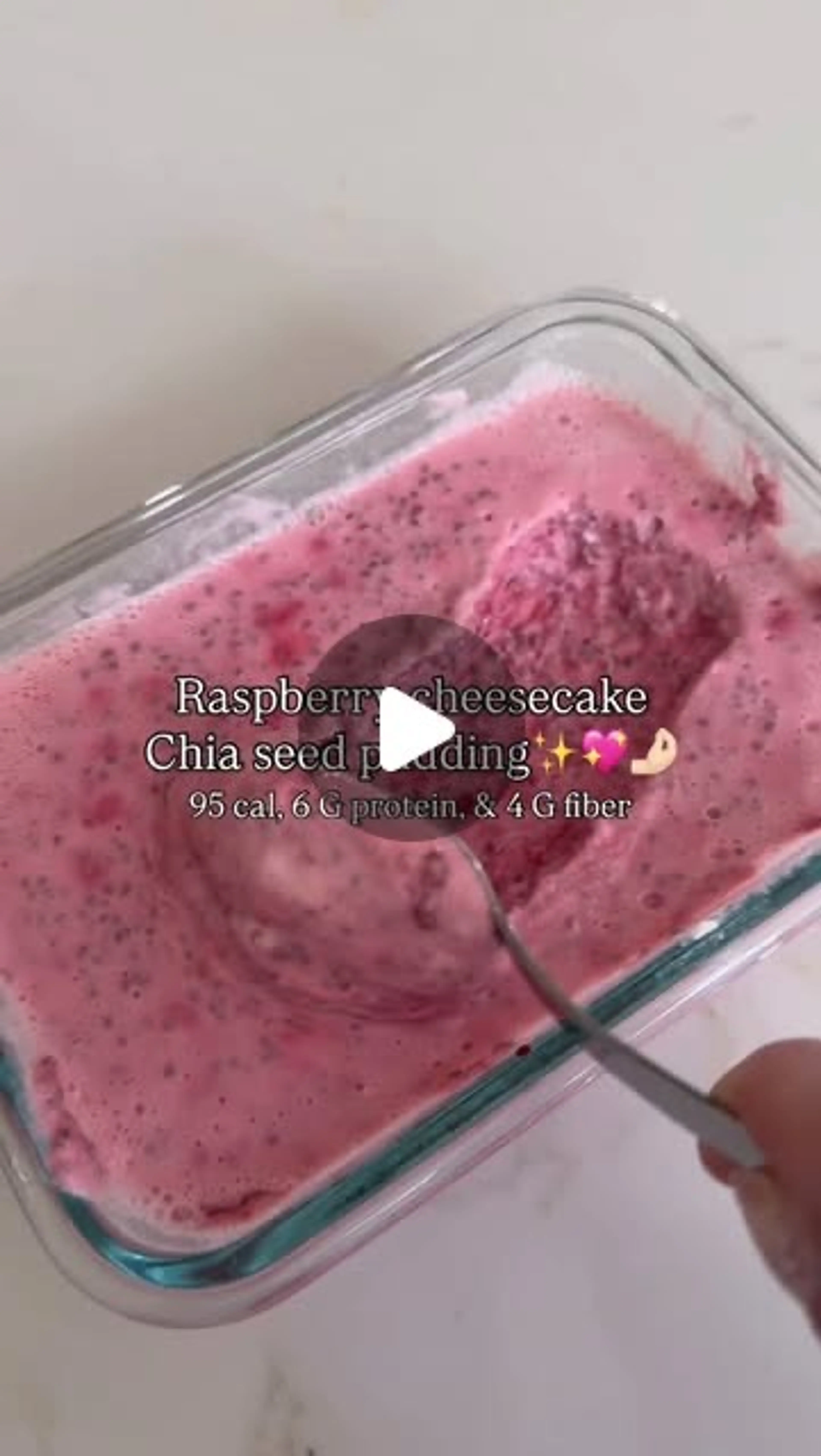 Rasberry Cheesecake Chia Seed Pudding Recipe