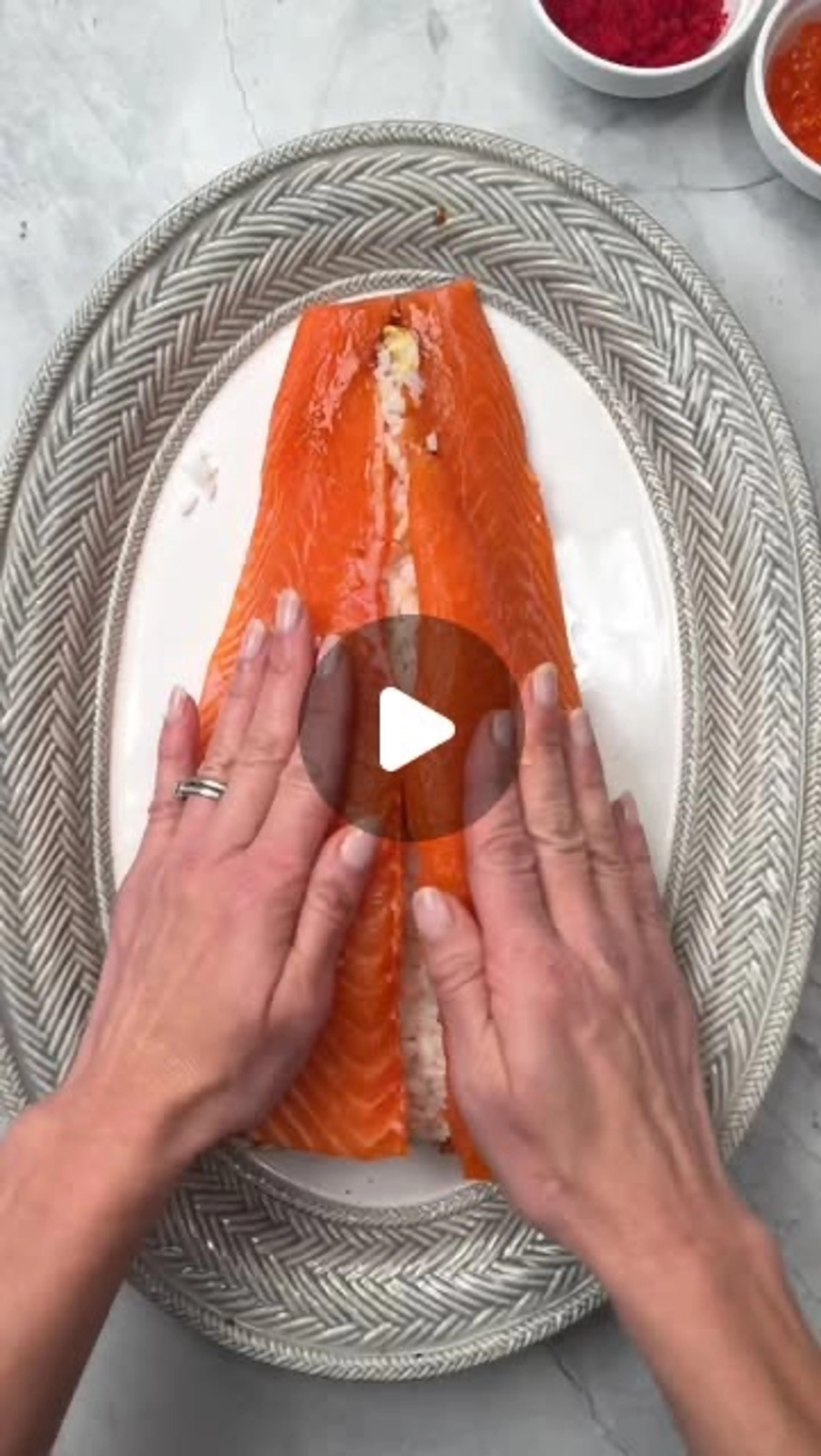 Sushi Inspired Stuffed Salmon (recipe Below). Be Sure to Fol