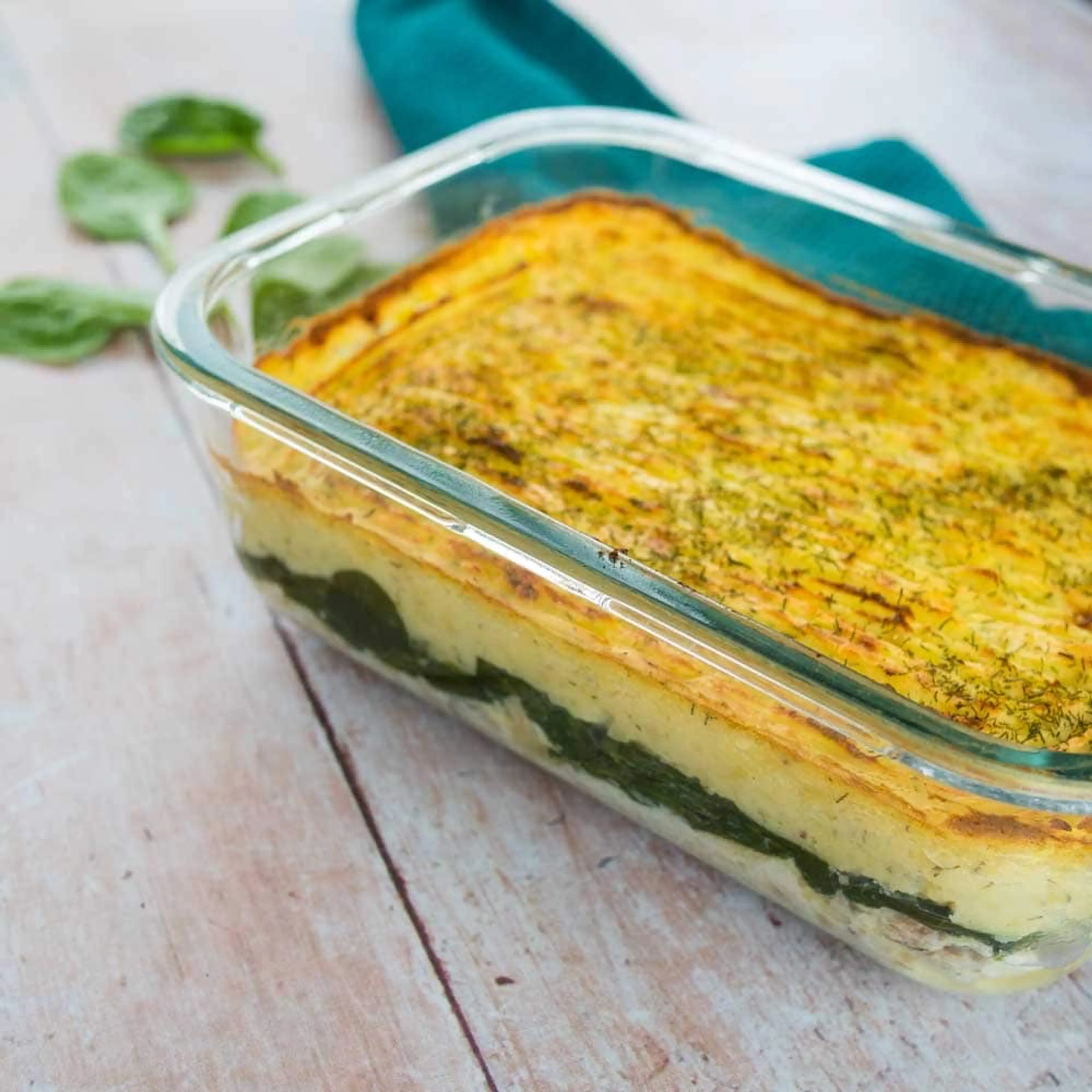 Hachis parmentier aux épinards