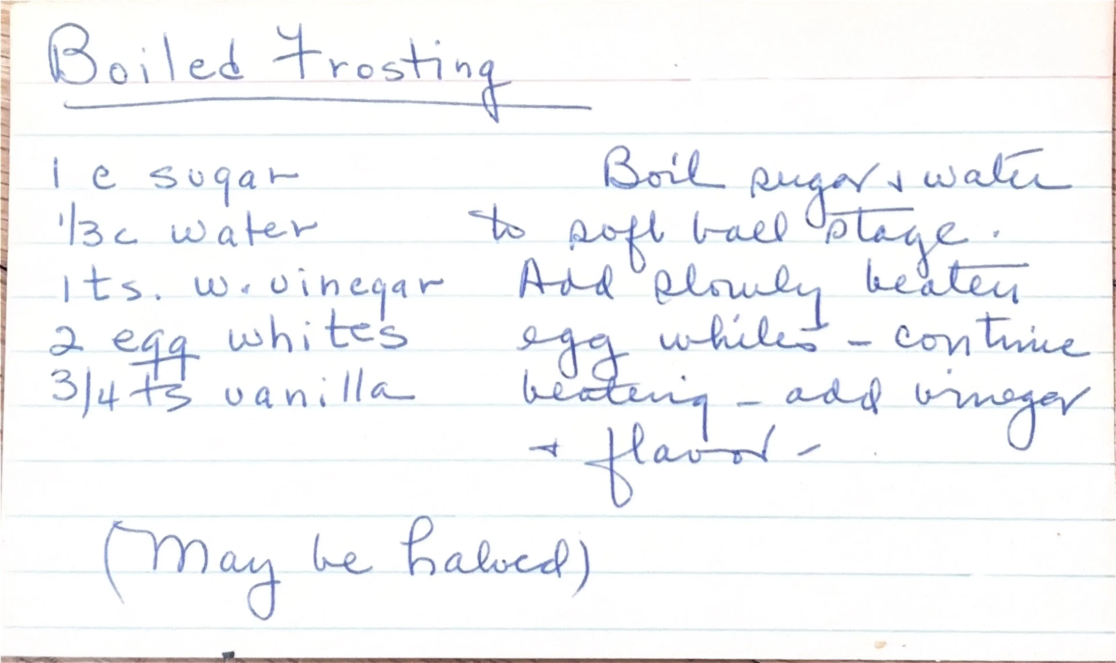 Boiled Frosting