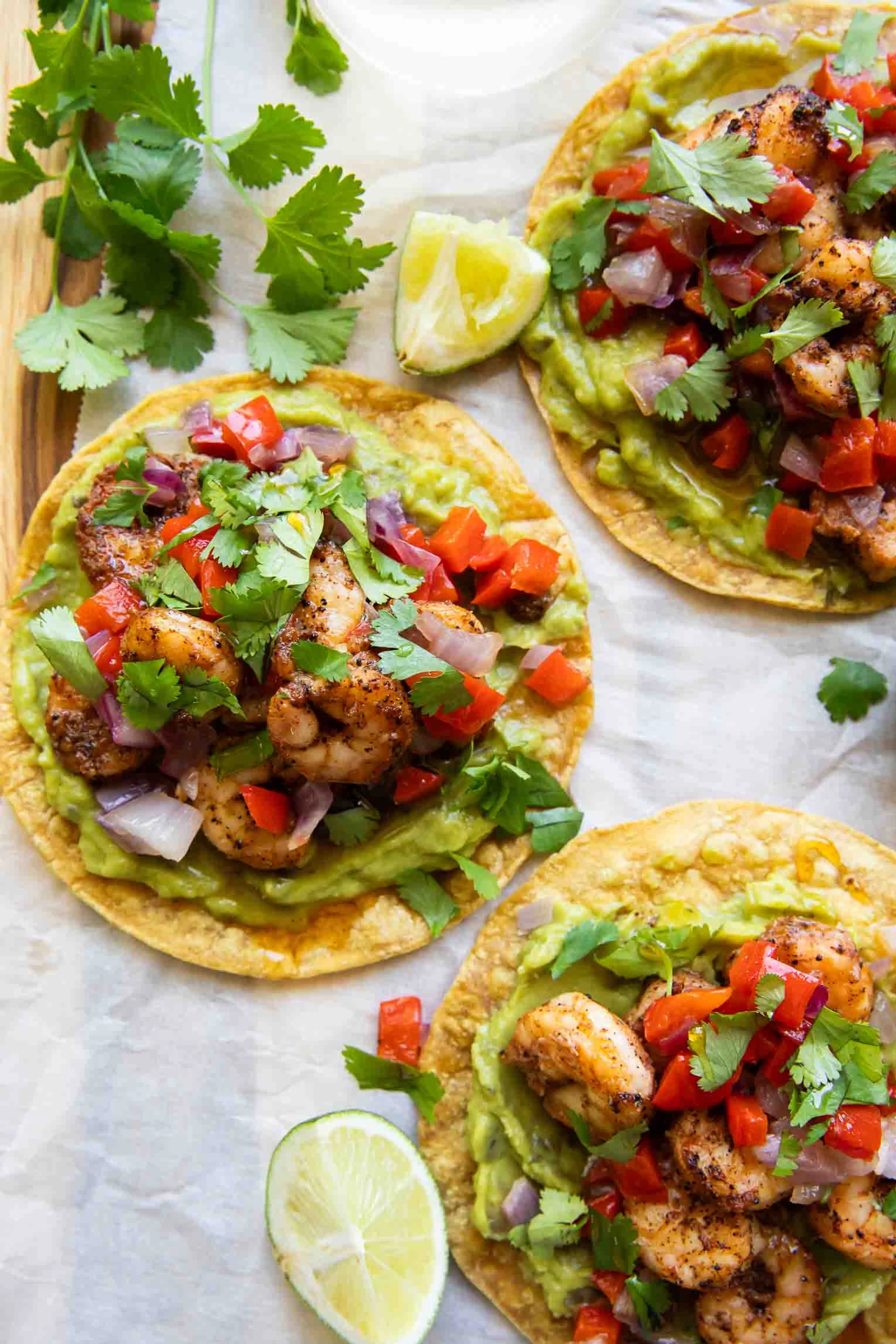 Shrimp Guacamole Tostadas