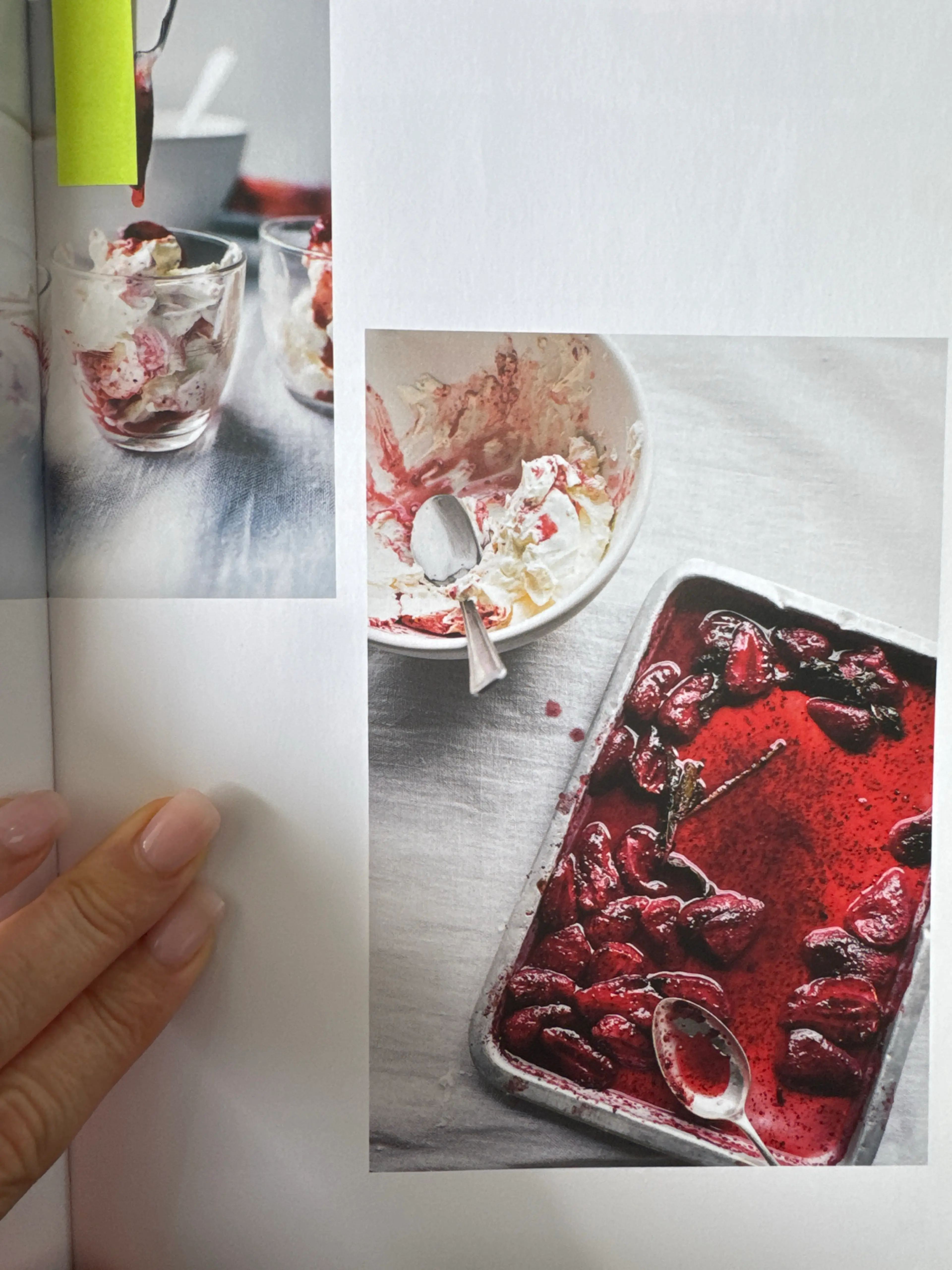 Sumac-roasted strawberries with yoghurt cream