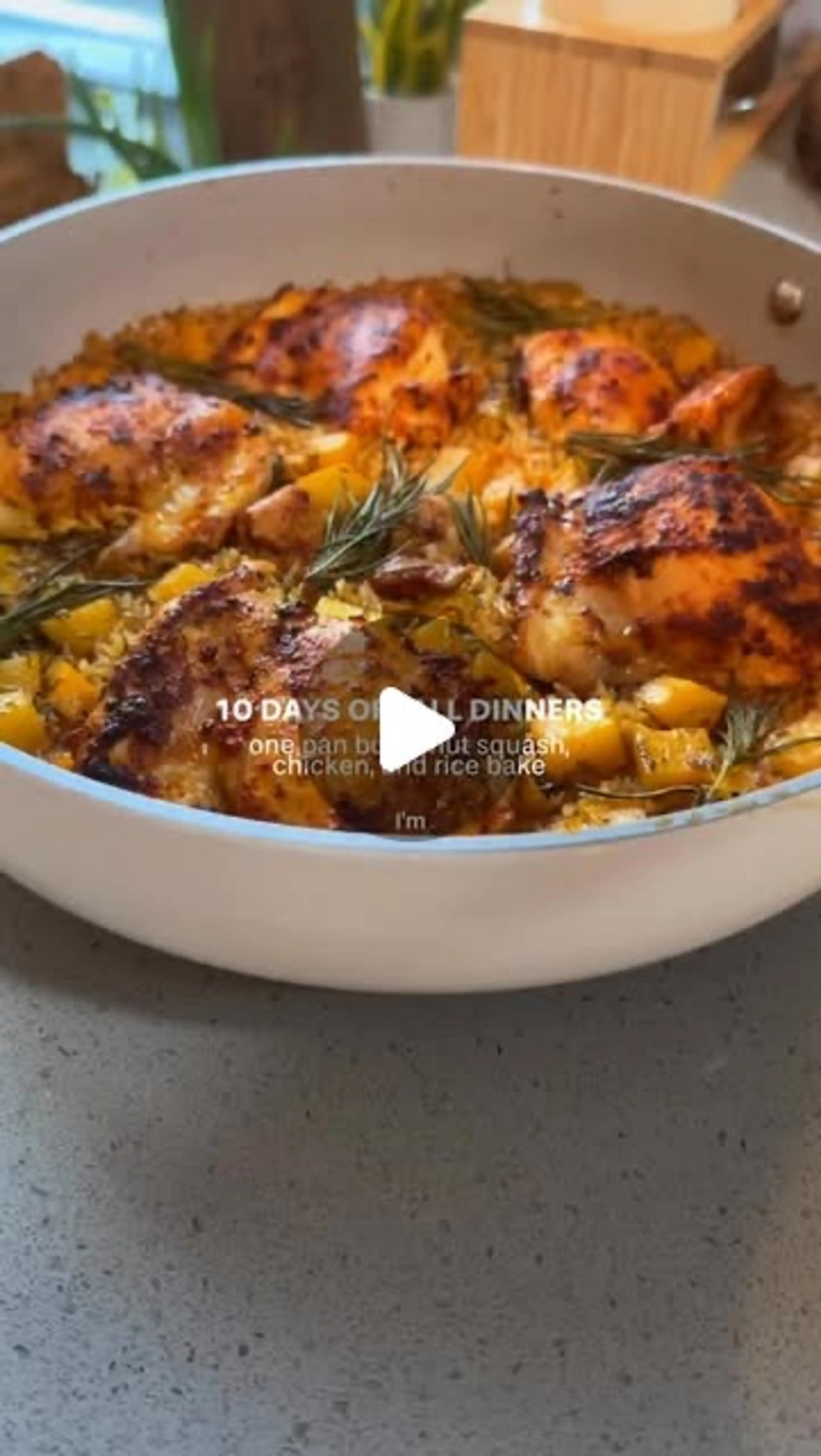 Chicken & Butternut Squash Rice Bake