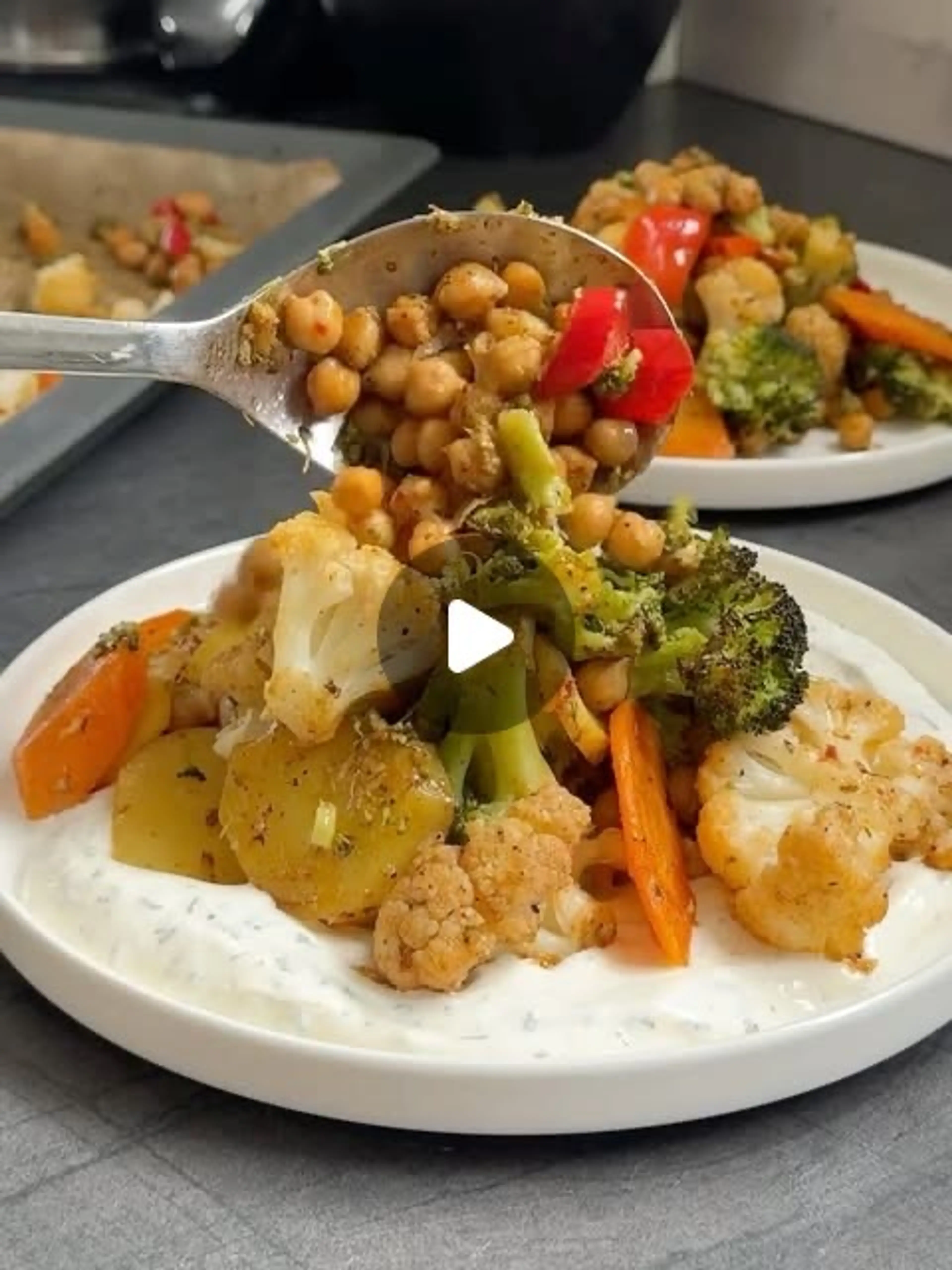 Mediterranean Roasted Vegetables with Chickpeas
