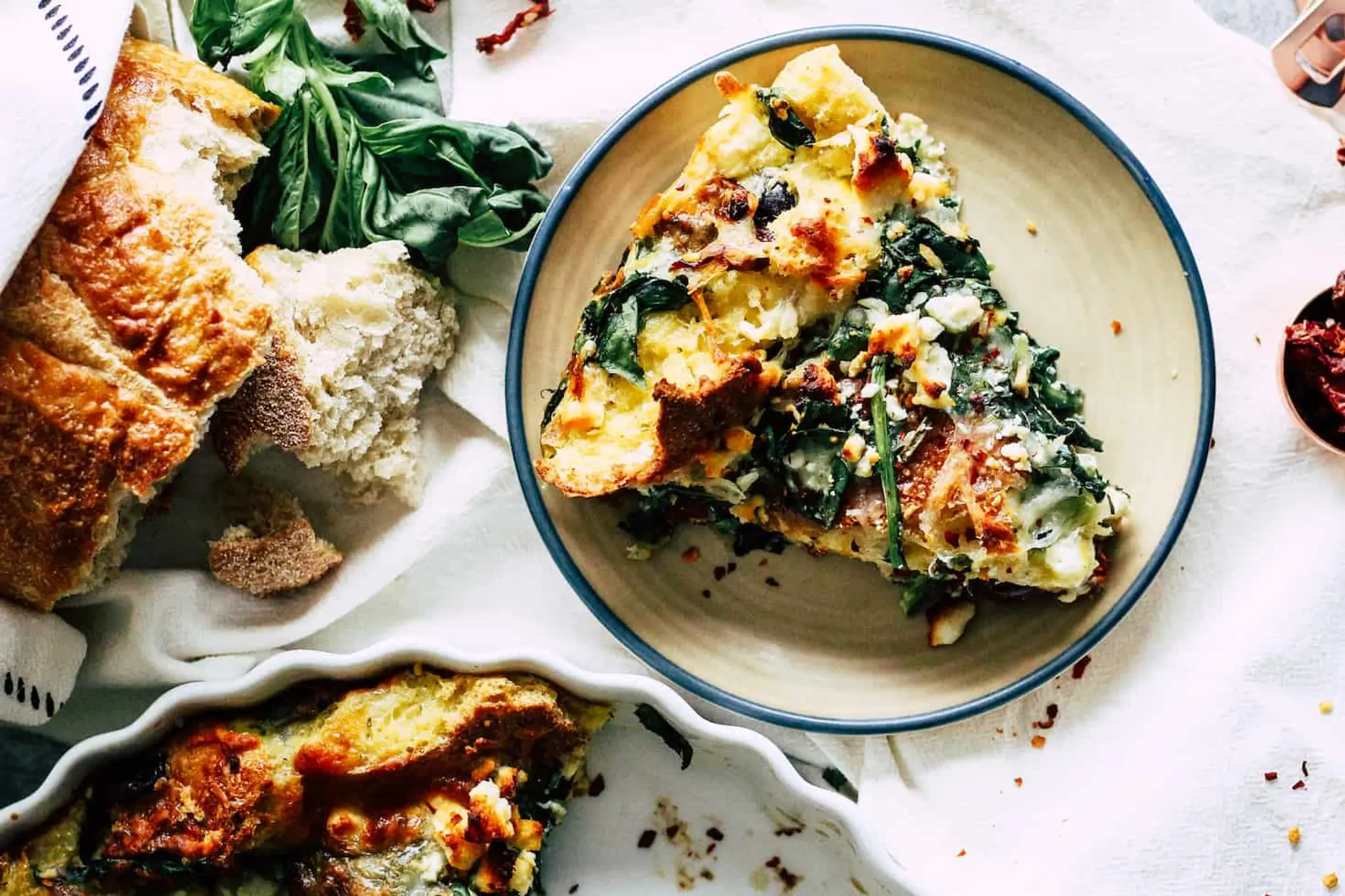 Sun-Dried Tomato Basil Strata