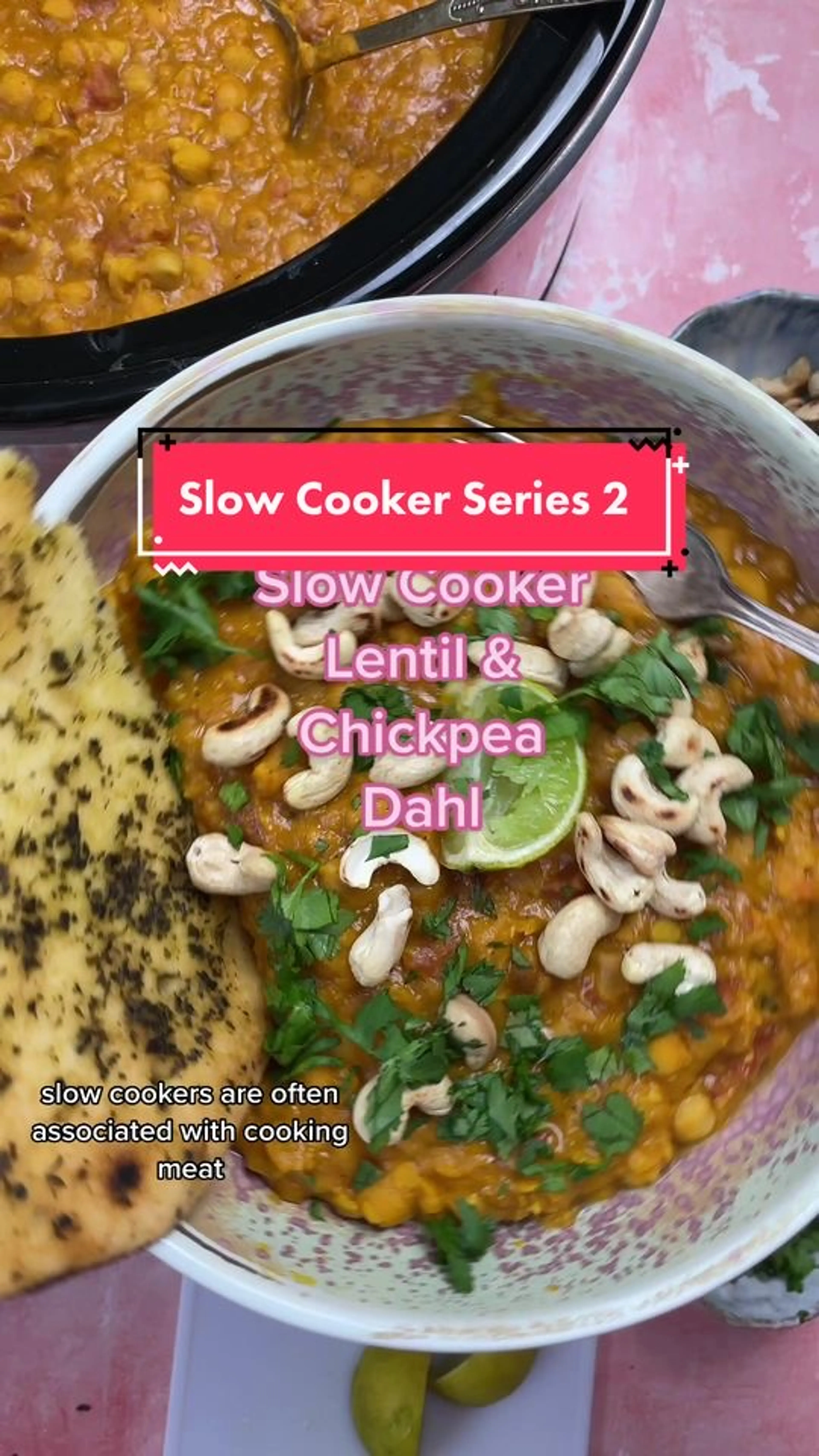 Slow Cooker Chickpea and Lentil Dahl