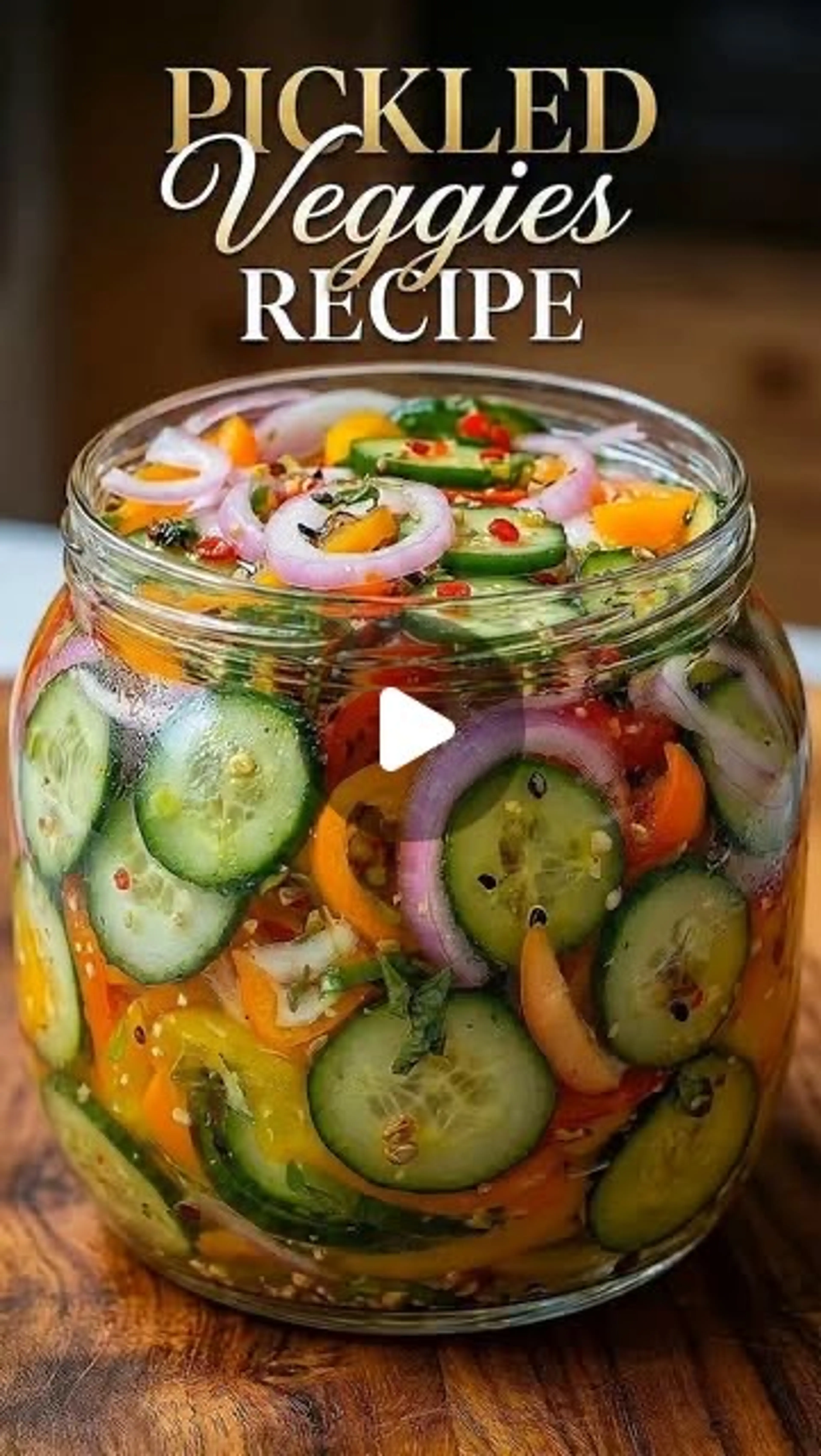 Mediterranean Pickled Cucumber, Onion & Bell Pepper Salad