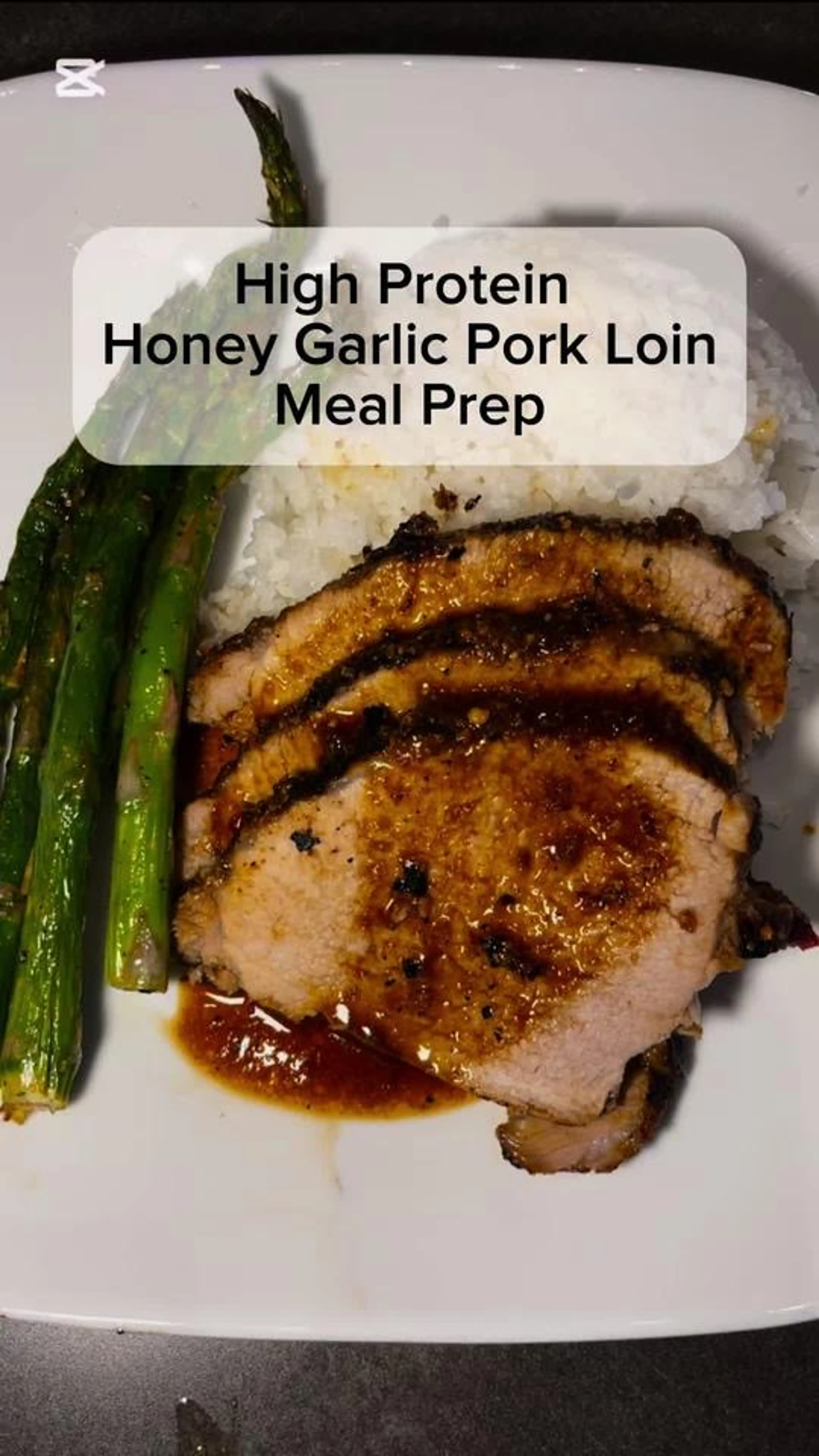 High Protein Honey Garlic Pork Loin