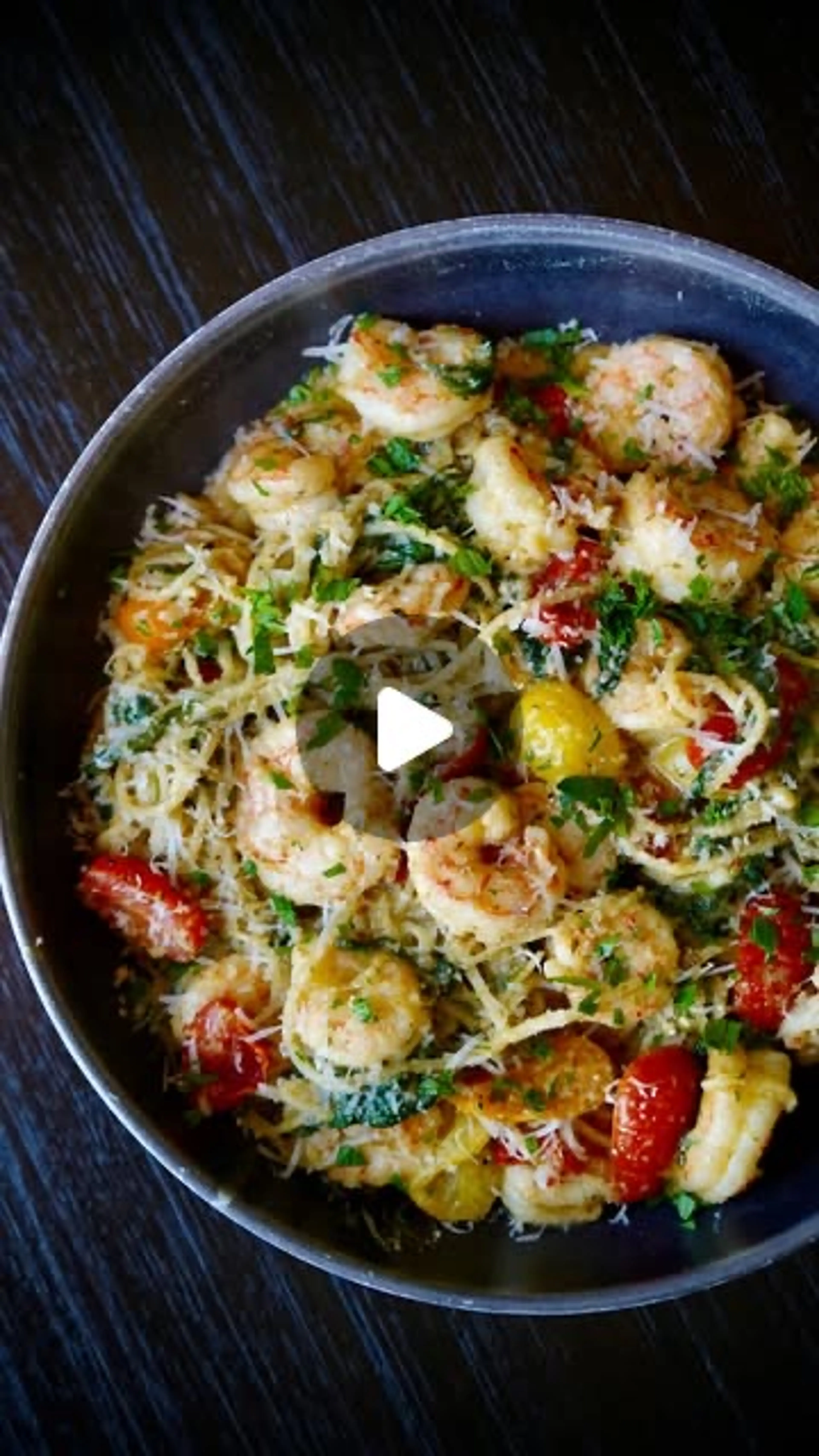 Low-carb Shrimp Pesto Pasta
