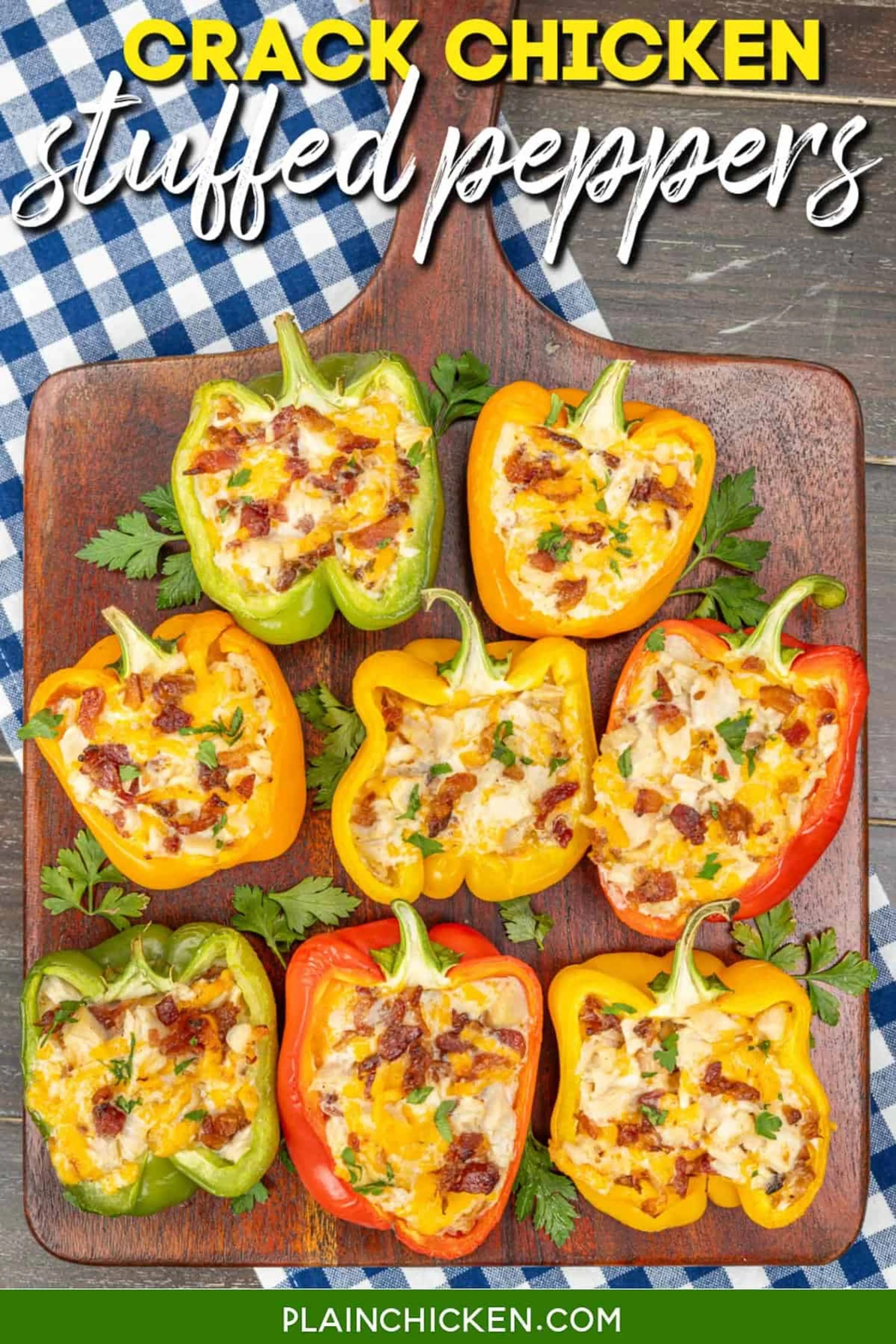 Crack Chicken Stuffed Peppers