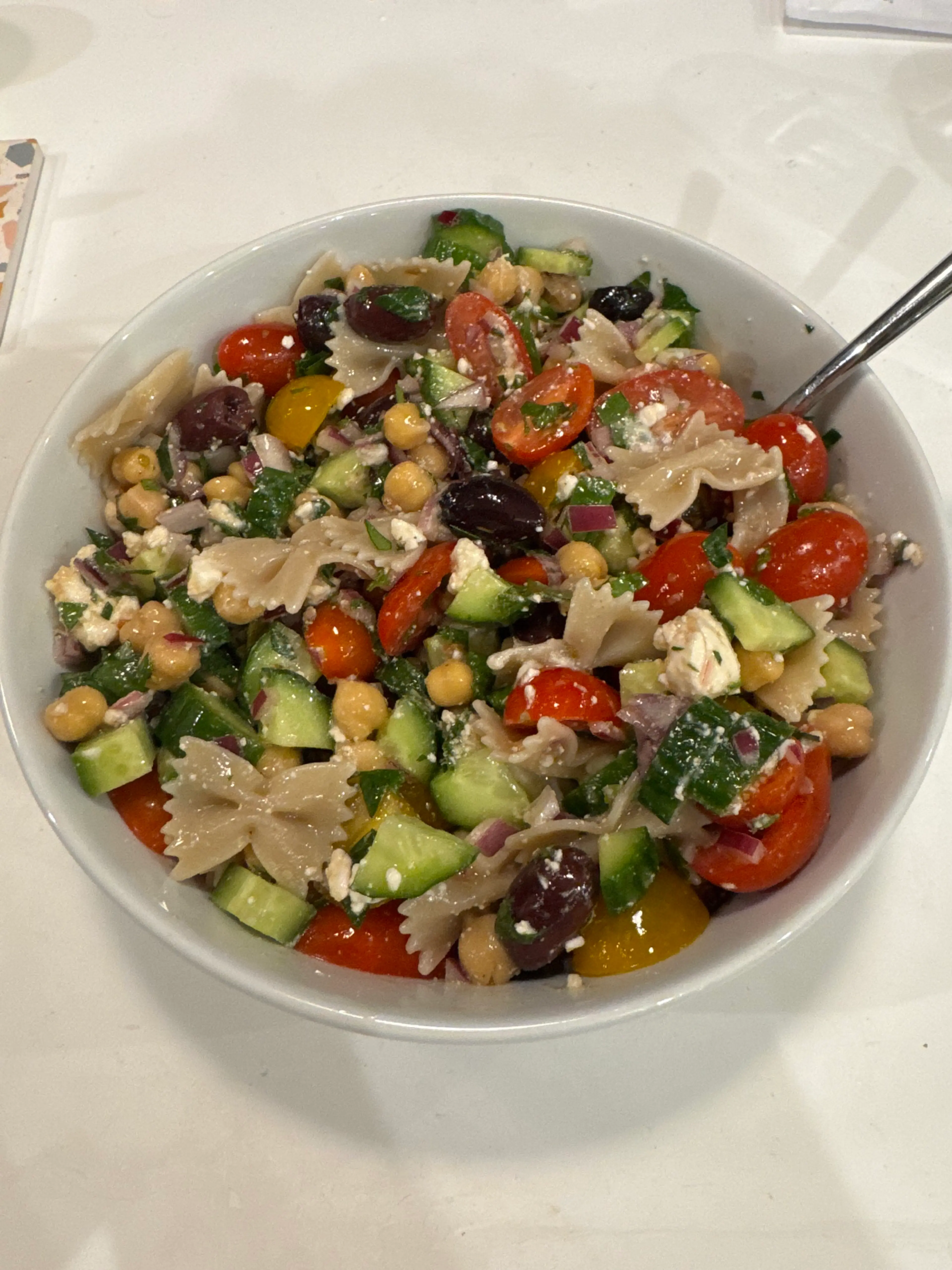 Mediterranean Chickpea Pasta Salad